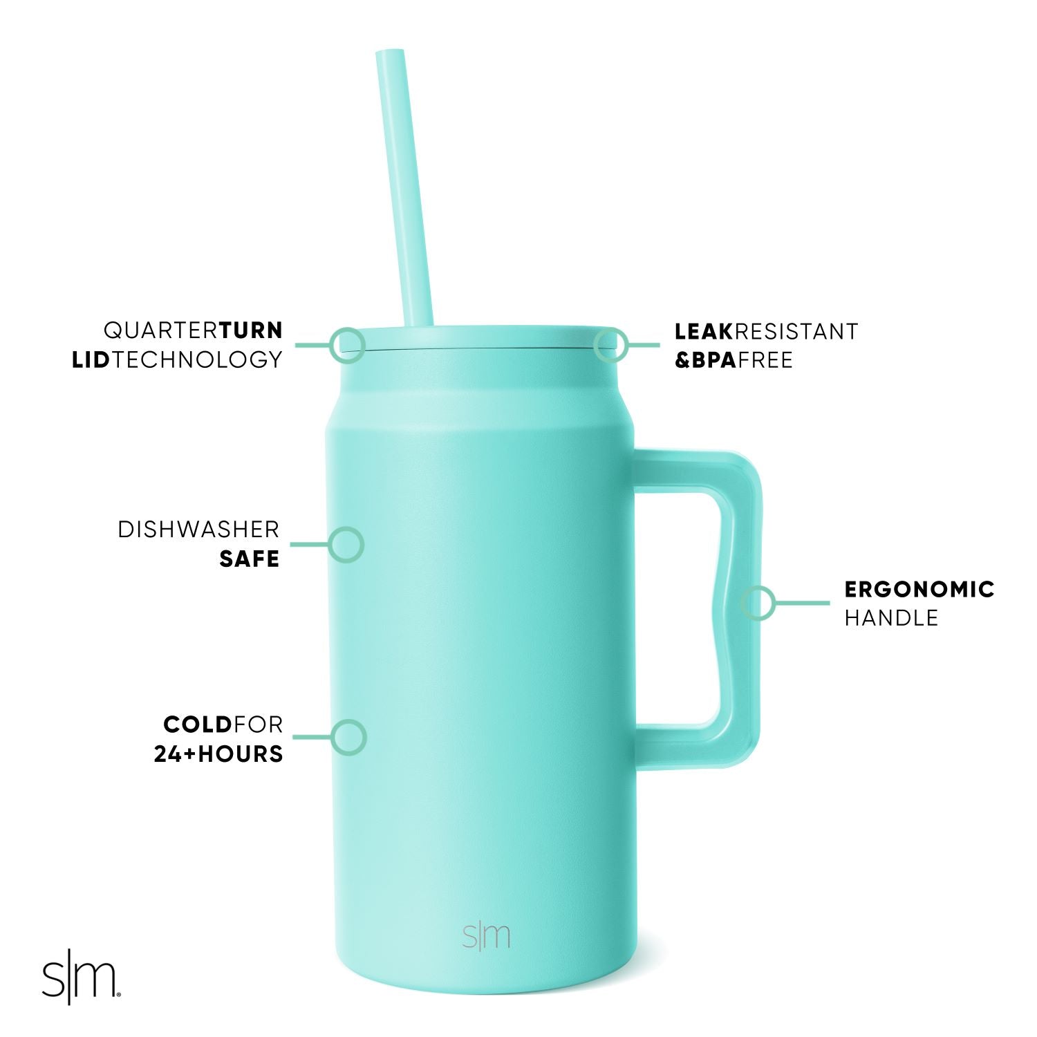 Trek 50Oz Stainless Steel Tumbler with Lid - 17oz Insulated Travel Mug for Hot & Cold Drinks - Perfect for Hiking, Camping, and Office Use