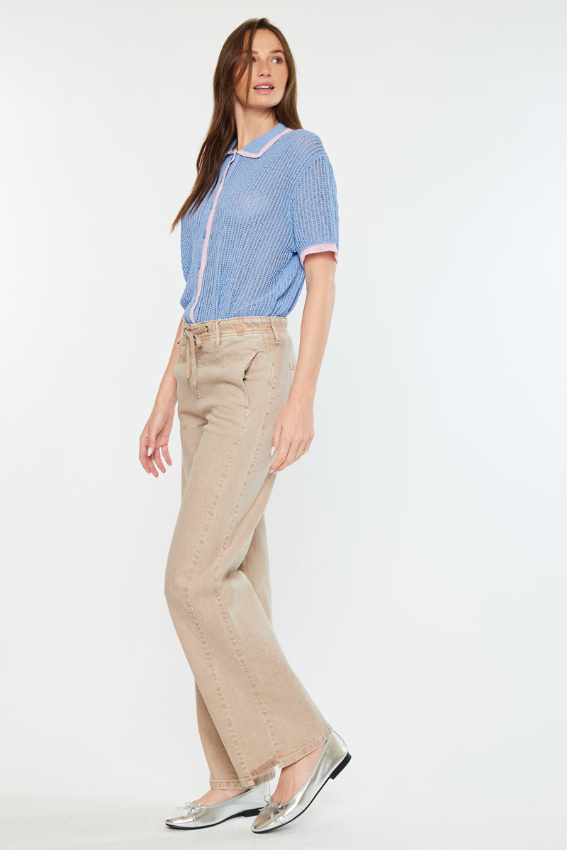 Margot High Rise Wide Leg Jeans for Women - Stretchy Comfort Denim Pants - Casual & Chic Outfit for Everyday Wear, Office, or Date Night