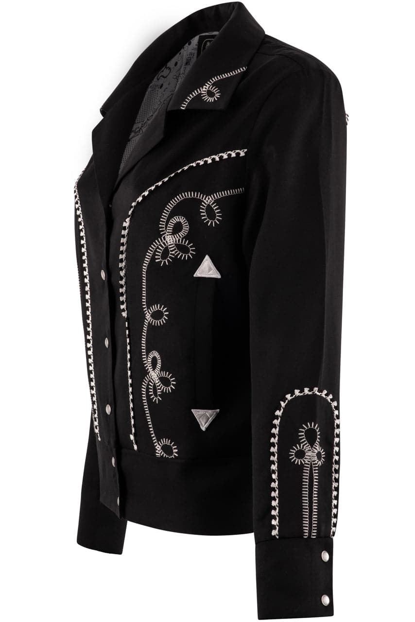 H Bar C Bolero Jacket for Women - Stylish Western Denim Vest with Fringe - Perfect for Rodeo, Country Concerts & Cowgirl Fashion