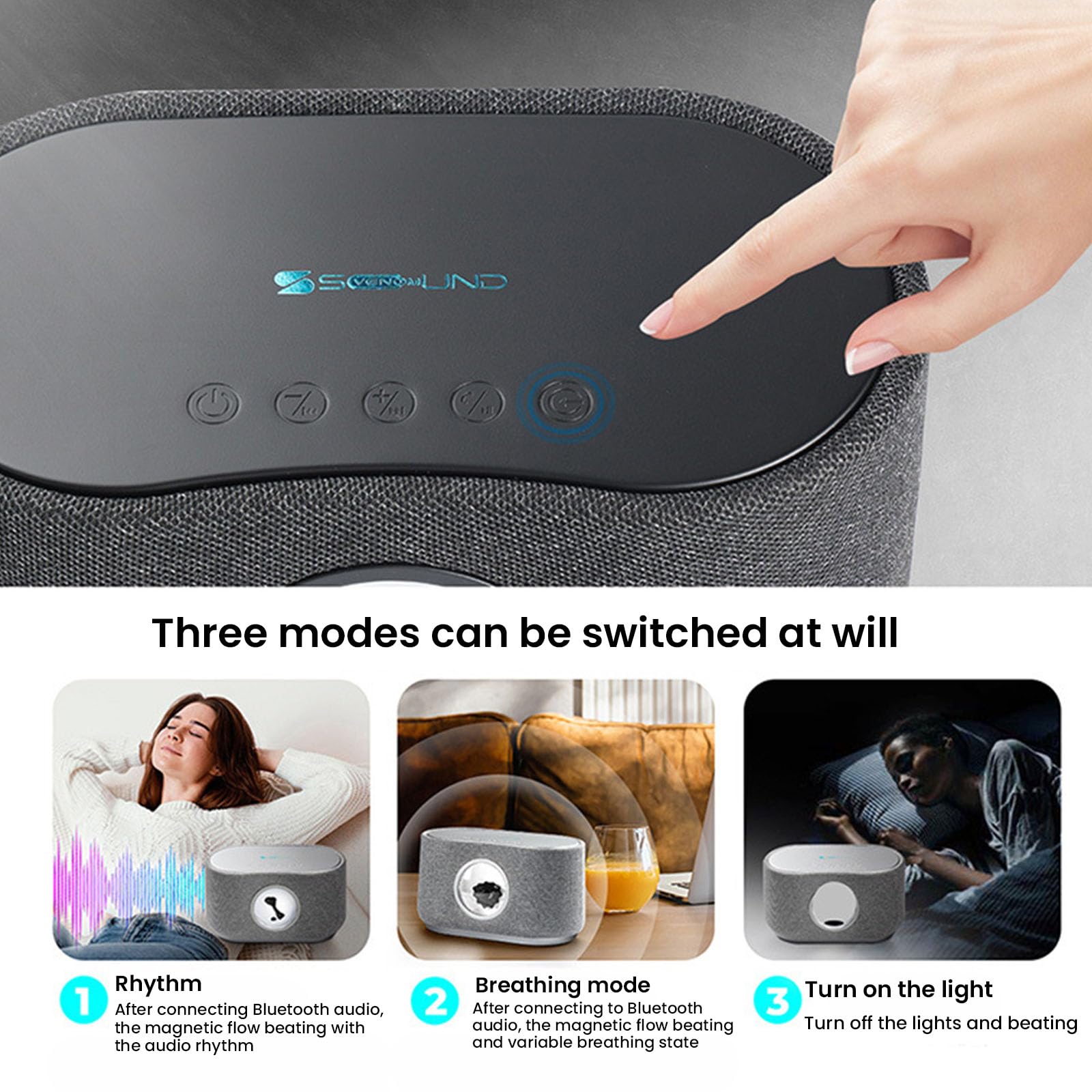GIVOKE 15W Wireless Bluetooth Speaker with Ferrofluid Dancing Light & Phone Charger - 3 Modes Magnetic Liquid Toy, Desktop Decor for Home/Office/Party (Black) | Perfect for Music Lovers & Tech Enthusiasts