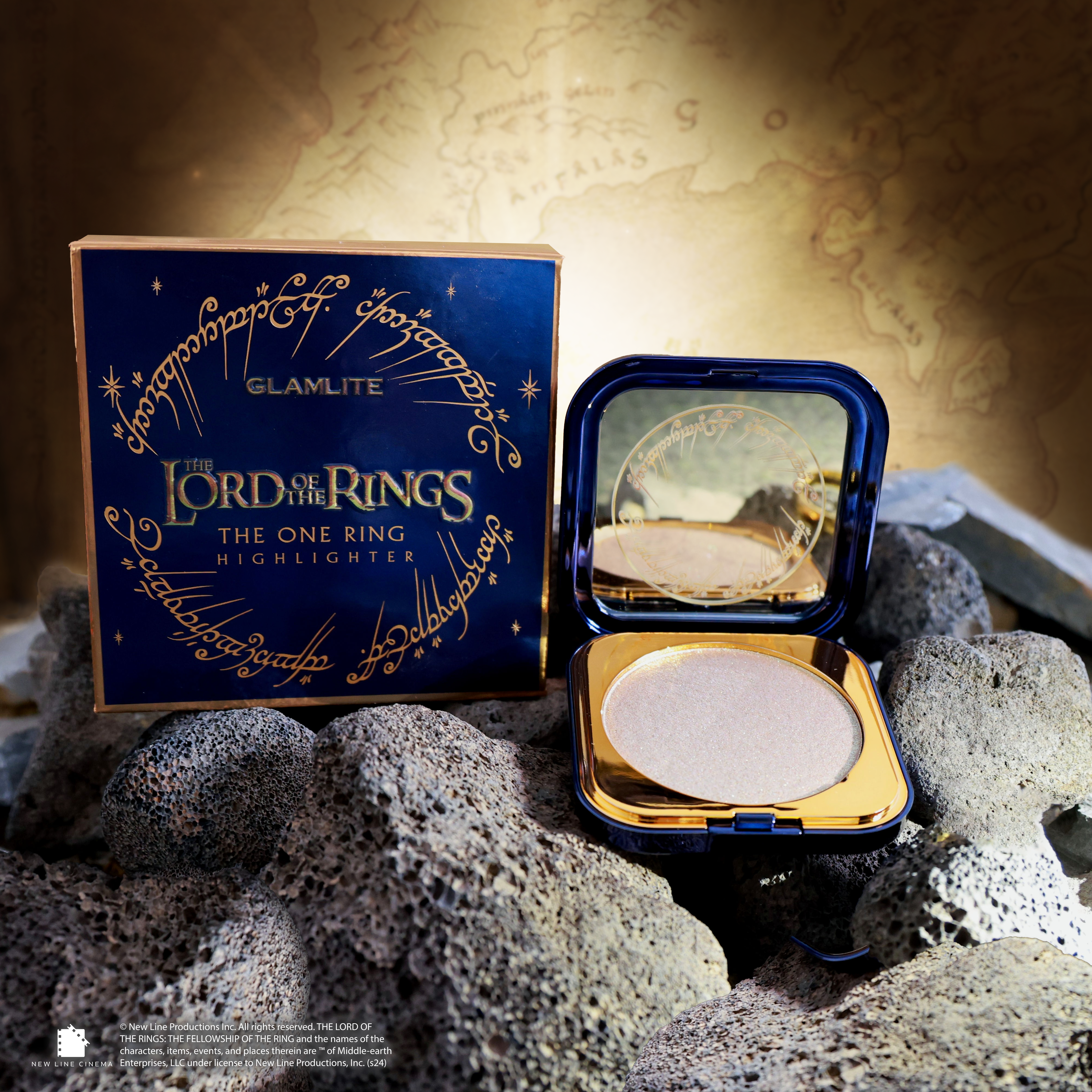 The One Ring Highlighter by Glamlite - Lord of the Rings Inspired Makeup for Fantasy & Cosplay Looks | Perfect for Halloween, Themed Parties & LOTR Fans