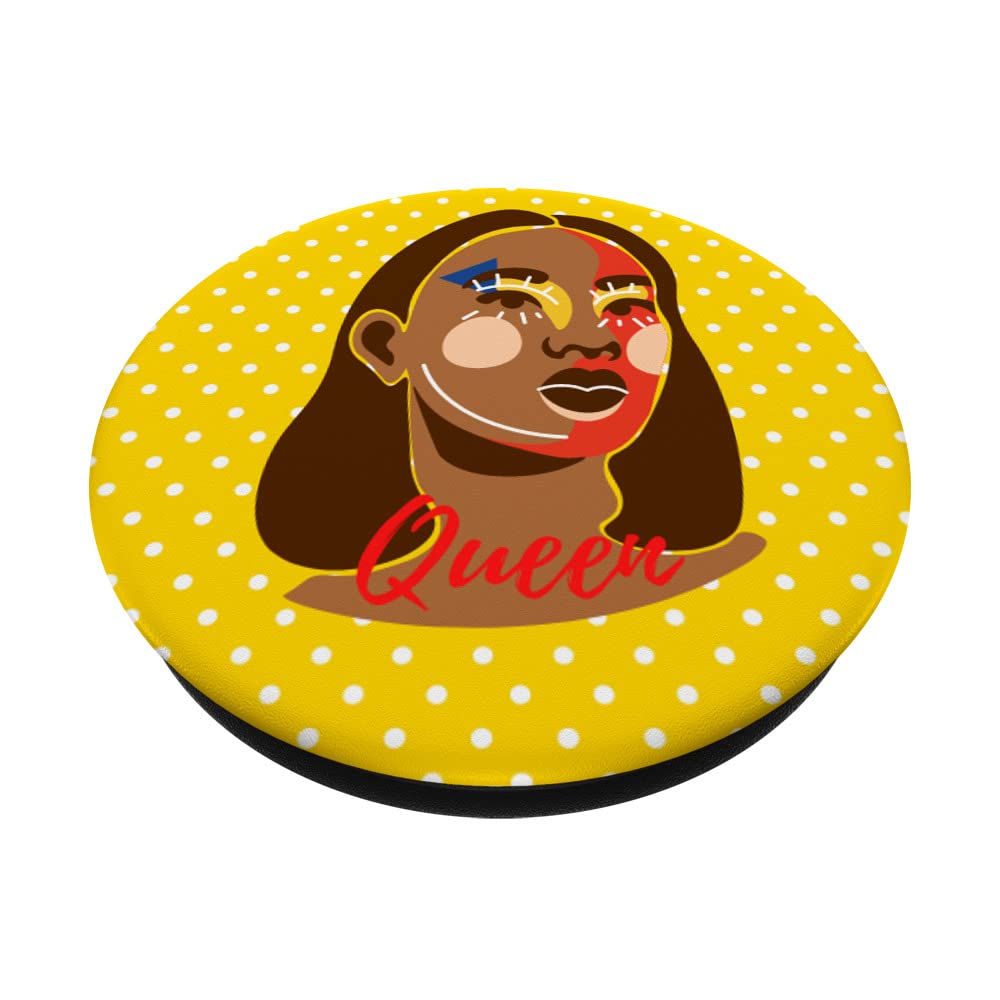 Queen Black Women and Girls Celebration PopSockets Swappable PopGrip - Stylish Phone Grip & Stand for iPhone, Samsung & Smartphones - Perfect for Selfies, Calls & Daily Use