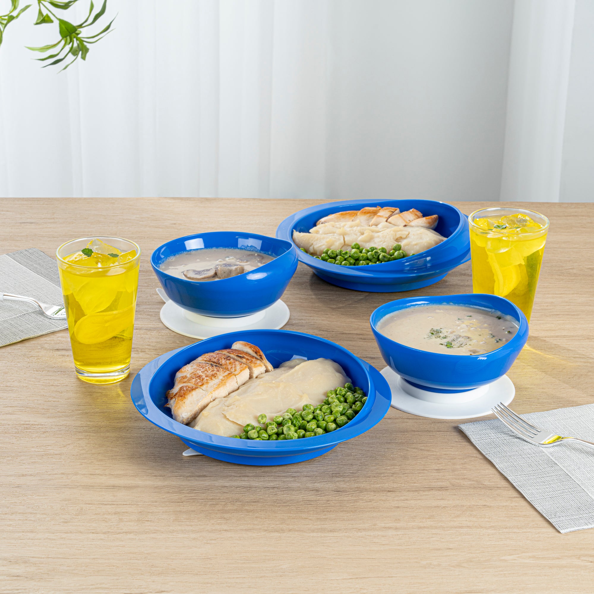 Spill-Proof Baby Feeding Set with Suction Base - 2-Piece Scoop Plate & Bowl Combo for Toddlers | BPA-Free Plastic Dishware | Ideal for High Chair, Travel & Mess-Free Meals