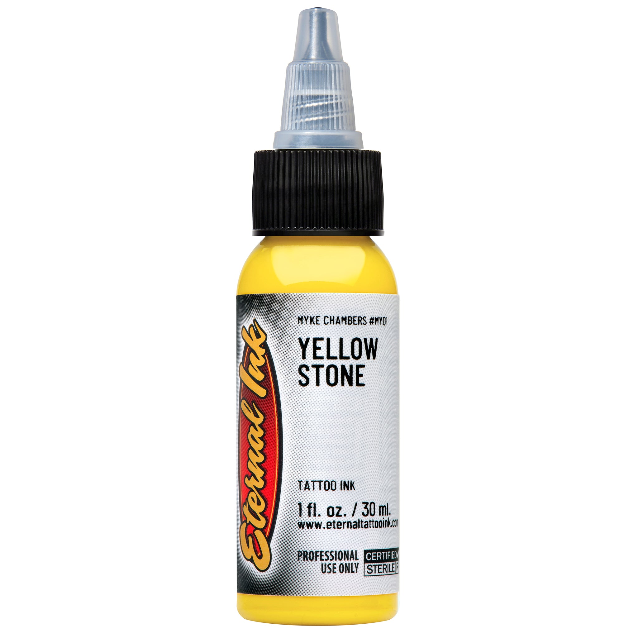 Eternal Myke Chambers Yellow Stone Tattoo Ink 1oz - Professional Tattoo Ink for Artists, Vibrant Colors, Long-Lasting - Perfect for Tattoo Studios, Body Art, and Permanent Makeup