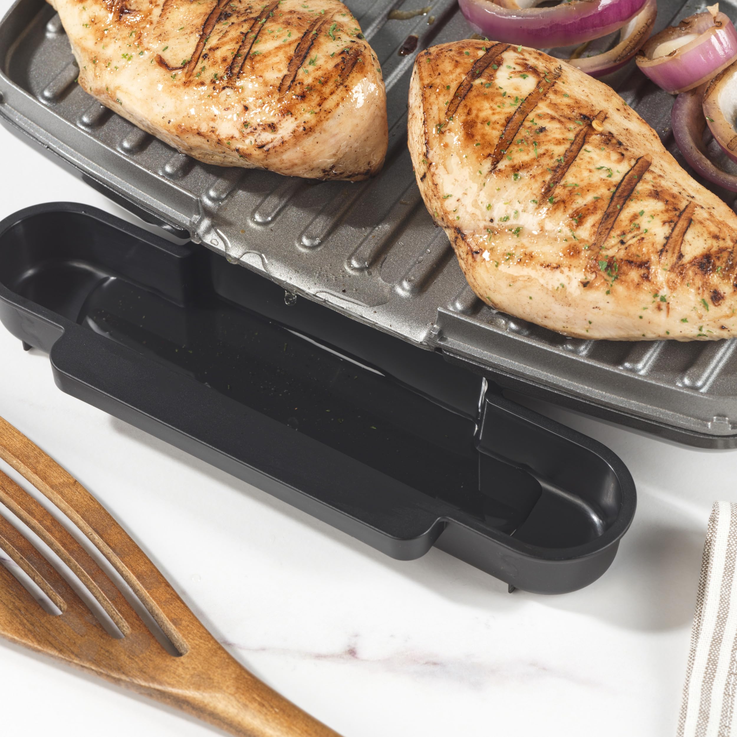 Salter EK4366 Cosmos Electric Health Grill - Non-Stick Griddle Plate & Panini Press, Large Sandwich Toaster with Drip Tray & Auto Temp Control | Compact Indoor Grill for Healthy Cooking with Little Oil | Perfect for Panini, Sandwiches & Breakfast Cooking at Home