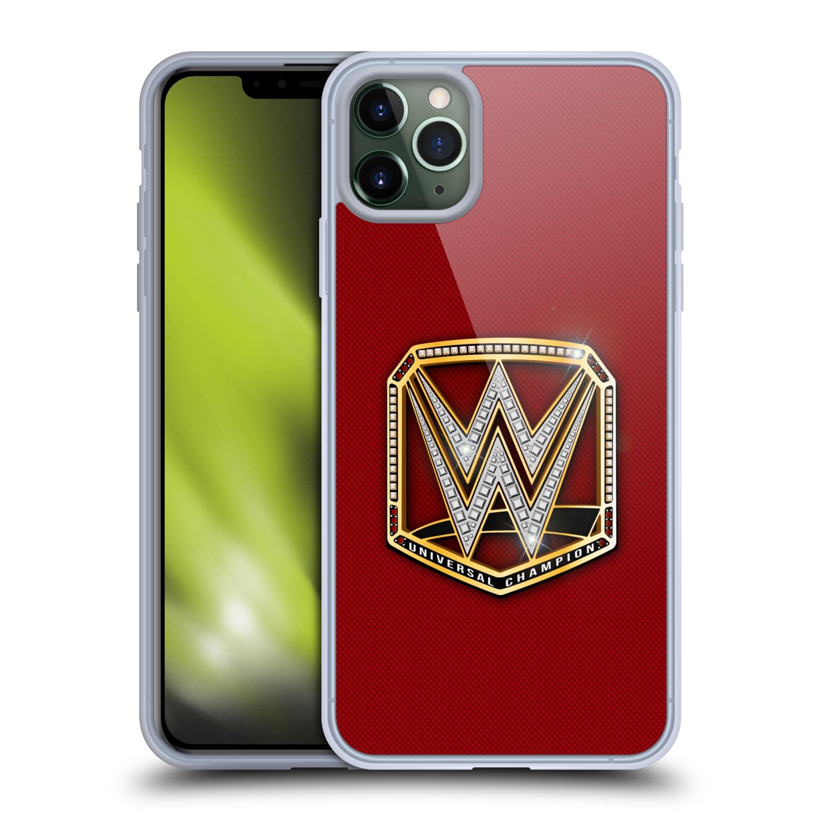 Official WWE Universal Champion Title Belt Soft Gel Case for Apple iPhone 11 Pro Max - Durable Protection with Licensed Design - Perfect for Wrestling Fans & iPhone Protection