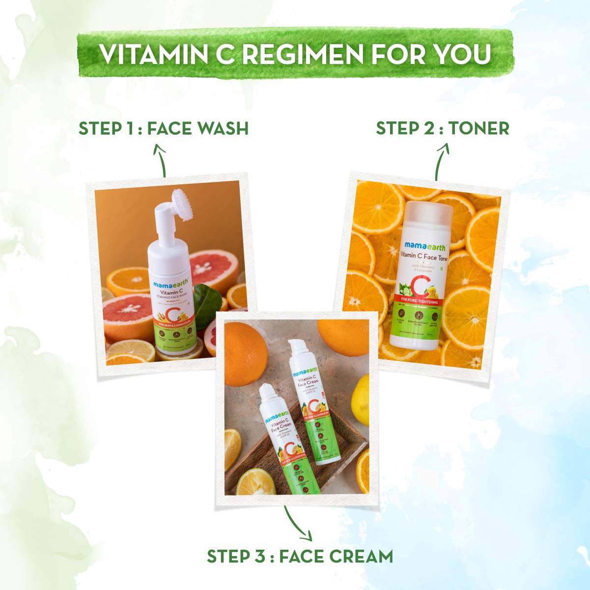 Mamaearth Vitamin C Face Wash with Foaming Silicone Cleanser Brush - 150ml | Powered by Vitamin C & Turmeric for Glowing Skin | Perfect for Daily Skincare Routine & Acne-Prone Skin