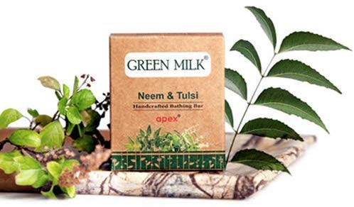 Organic Neem & Tulsi Handmade Soap Bar - 100g (Pack of 3) | Natural Ayurvedic Cleanser for Acne & Sensitive Skin | Perfect for Daily Shower, Spa & Gift Sets