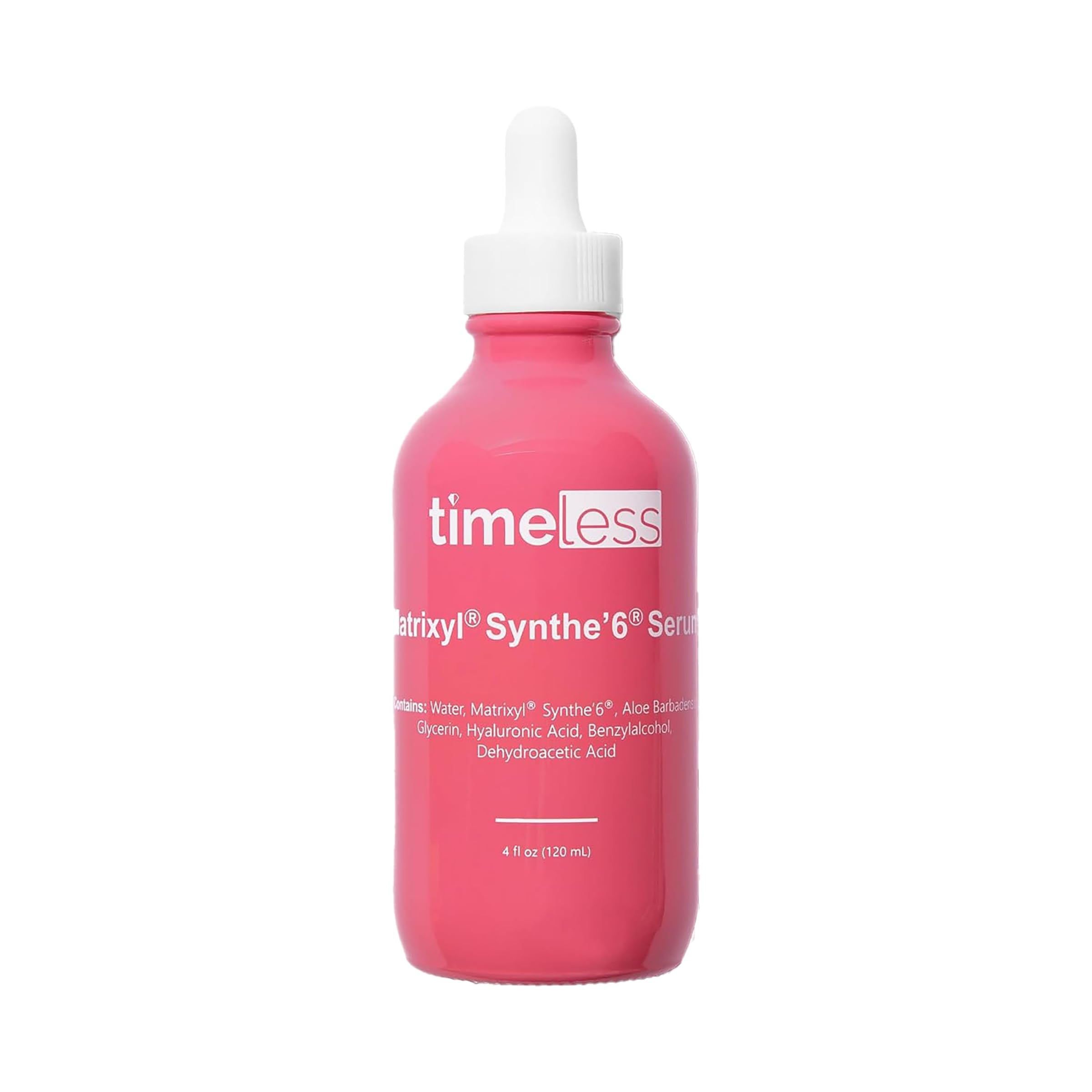 Timeless Skin Care Matrixyl Synthe’6 Serum - Anti-Aging Face Serum with Hyaluronic Acid for Hydration & Wrinkle Reduction - 4 oz - Perfect for Nighttime Routine & Dry Skin Care