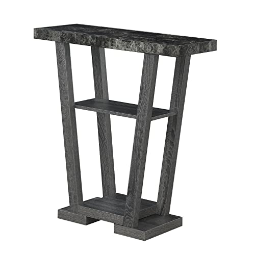Faux Black Marble/Weathered Gray