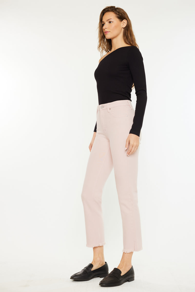 Tiana High Rise Slim Straight Jeans for Women - Stretchy Denim Pants, Comfortable & Flattering Fit - Perfect for Casual Wear, Office, and Night Out
