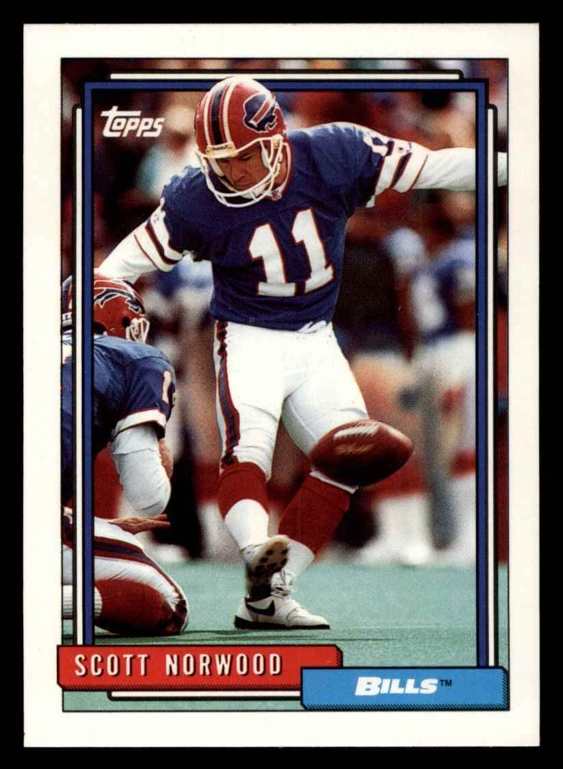 1992 Topps #591 Scott Norwood Buffalo Bills Football Card - Near Mint/Mint Condition - NFL Collectible for Fans & Card Collectors - Perfect for Memorabilia Displays & Sports Collections