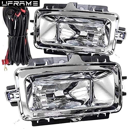 2014-2015 Chevy Silverado 1500 Fog Light Kit with Bezels, Wiring Harness, Switch & Halogen Bulbs - Complete Installation Set for Improved Night Visibility & Style Upgrade