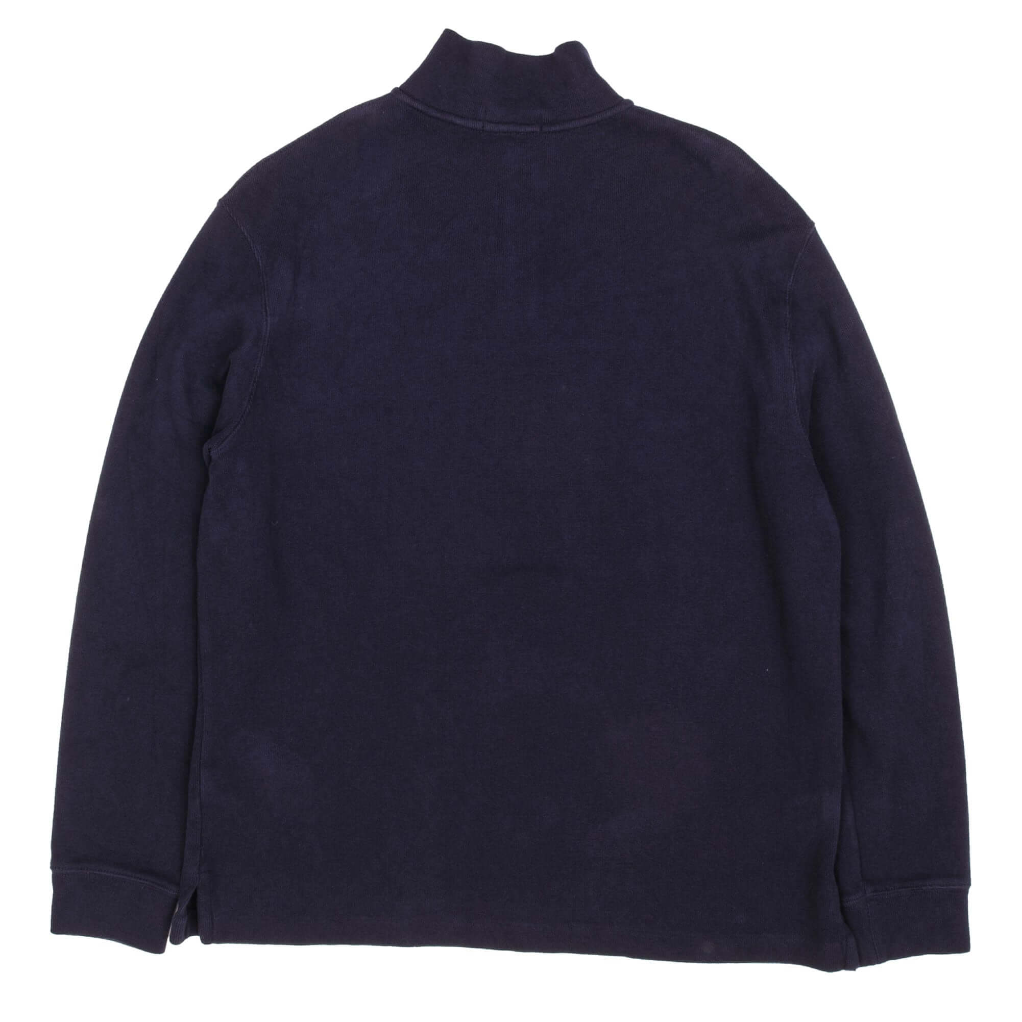 Ralph Lauren Navy Blue Quarter Zip Sweater for Men - Size Large - Comfortable Pullover for Casual Wear & Outdoor Activities