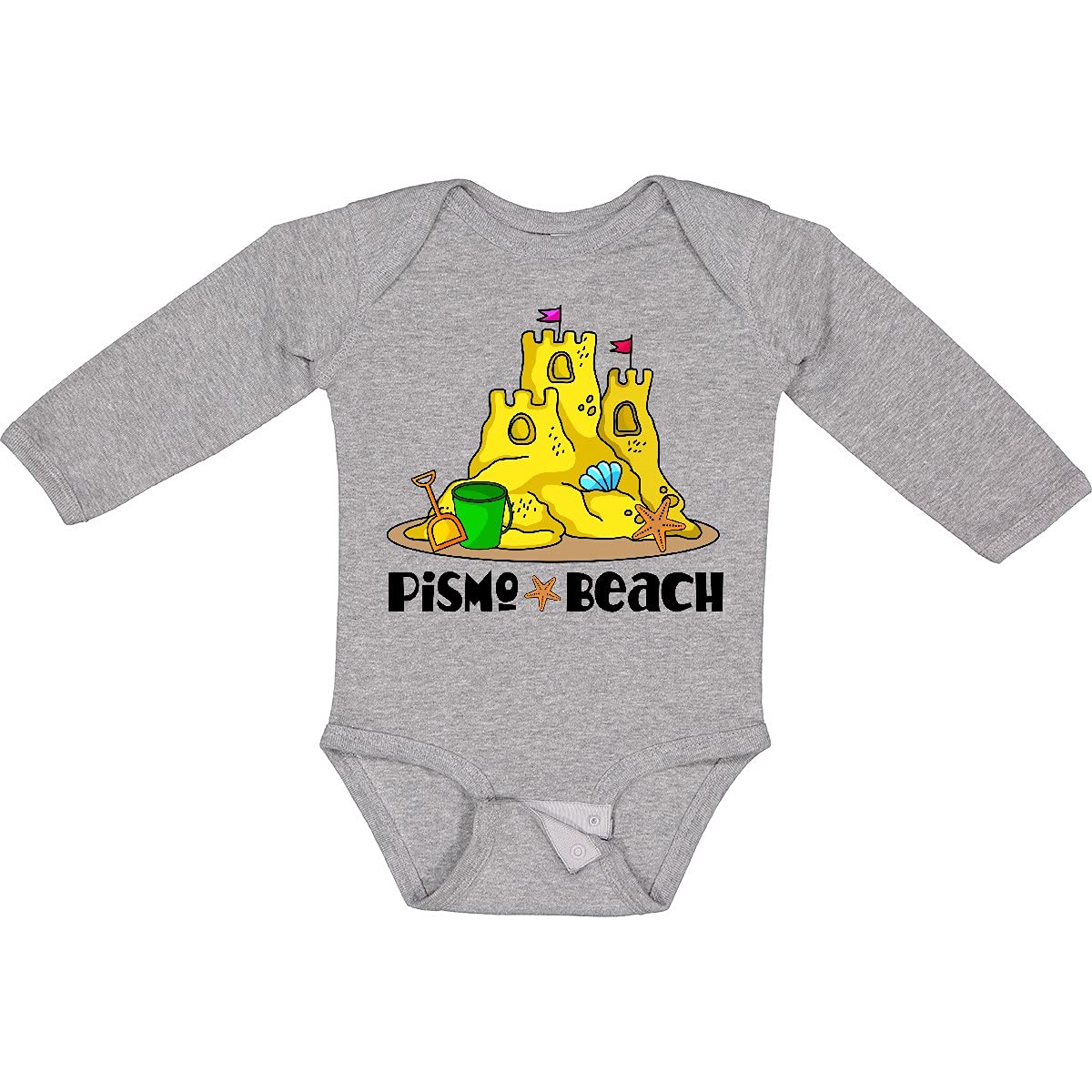 Inktastic Pismo Beach California Vacation Long Sleeve Baby Bodysuit - Soft Cotton Creeper for Newborns & Infants - Perfect for Beach Trips, Family Photos & Casual Outings