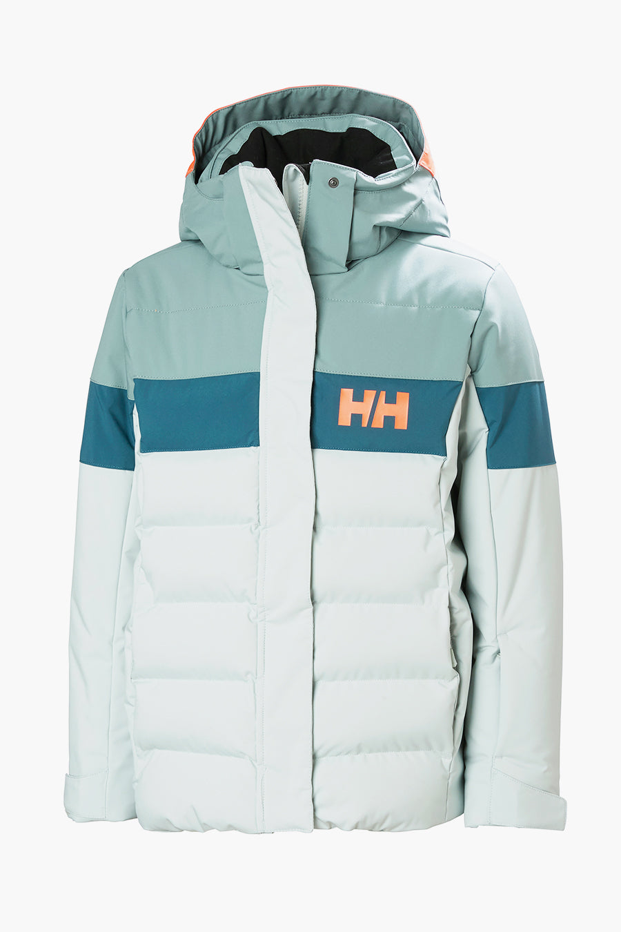 Girls' Ski Jacket - Helly Hansen Diamond Green Mist Waterproof Winter Coat for Snowboarding & Outdoor Activities
