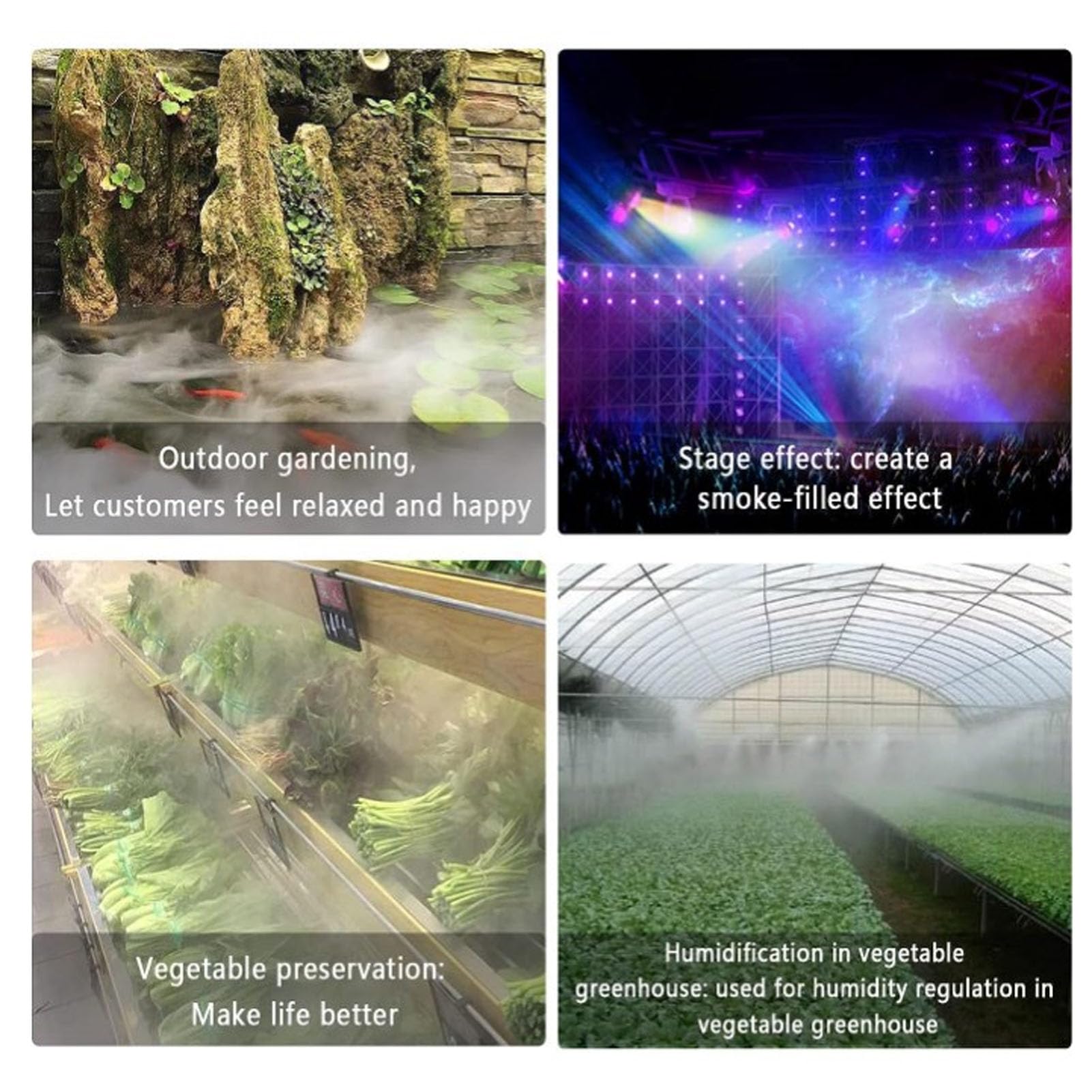 4 Heads Ultrasonic Fog Machine, DC 48V IP67 Waterproof Mist Maker Fogger with Better Heat Dissipation - 3.2A 150W High Sensitivity for Swimming Pools, Ponds, Water Features & Indoor Decor (US Plug 110V)