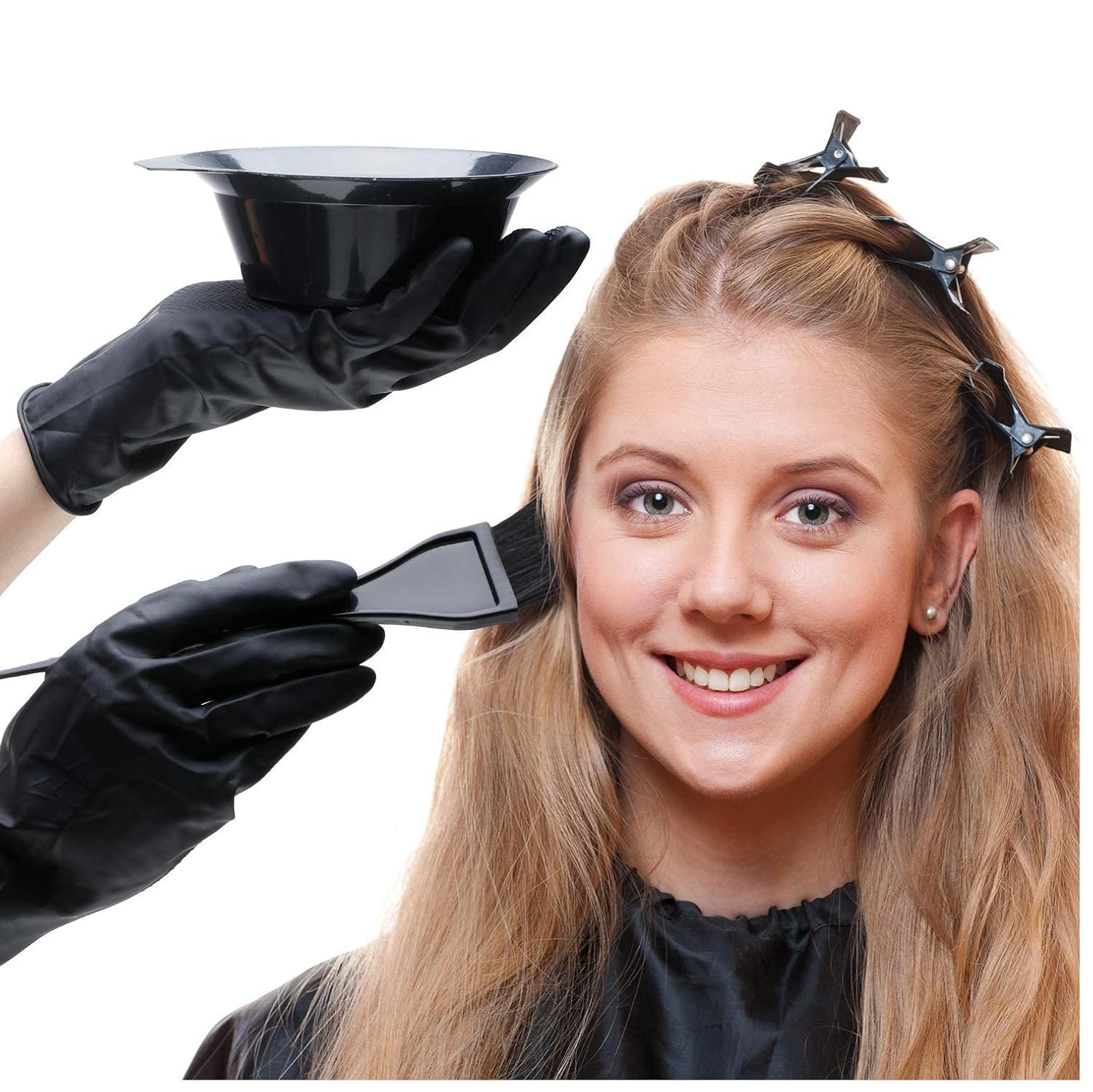 Natural Black Fruit Vinegar Gel Hair Dye for Men & Women - Long Lasting, Ammonia-Free Hair Color with Mixing Bowl | Perfect for At-Home Salon Styling & DIY Hair Coloring