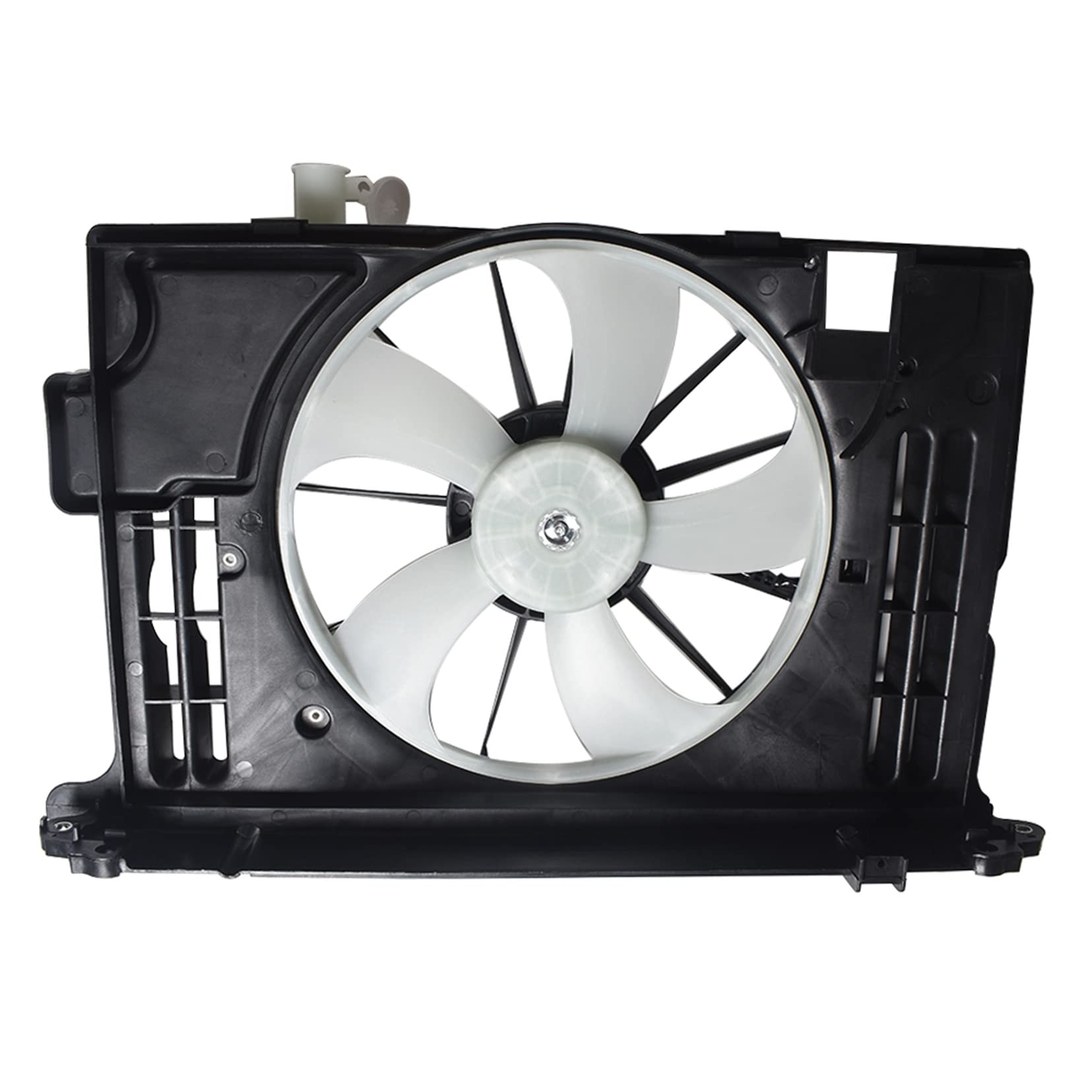2014-2019 Toyota Corolla Radiator Condenser Cooling Fan Assembly - 12V Black - Replacement Part for Engine Cooling System - Perfect for Summer Driving & Overheating Prevention