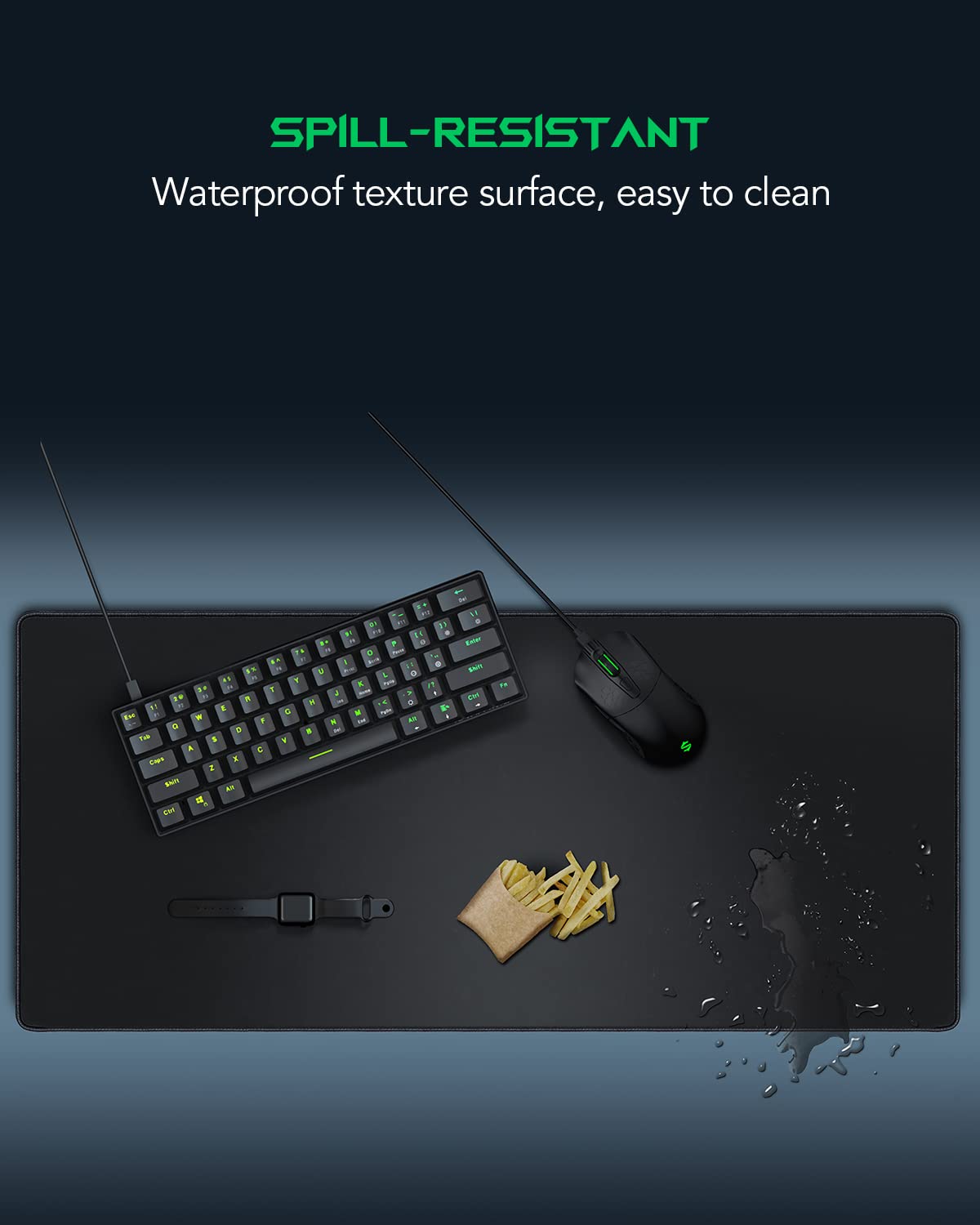 Black Shark Gaming Mouse Pad - Large Extended Desk Mat (35.4