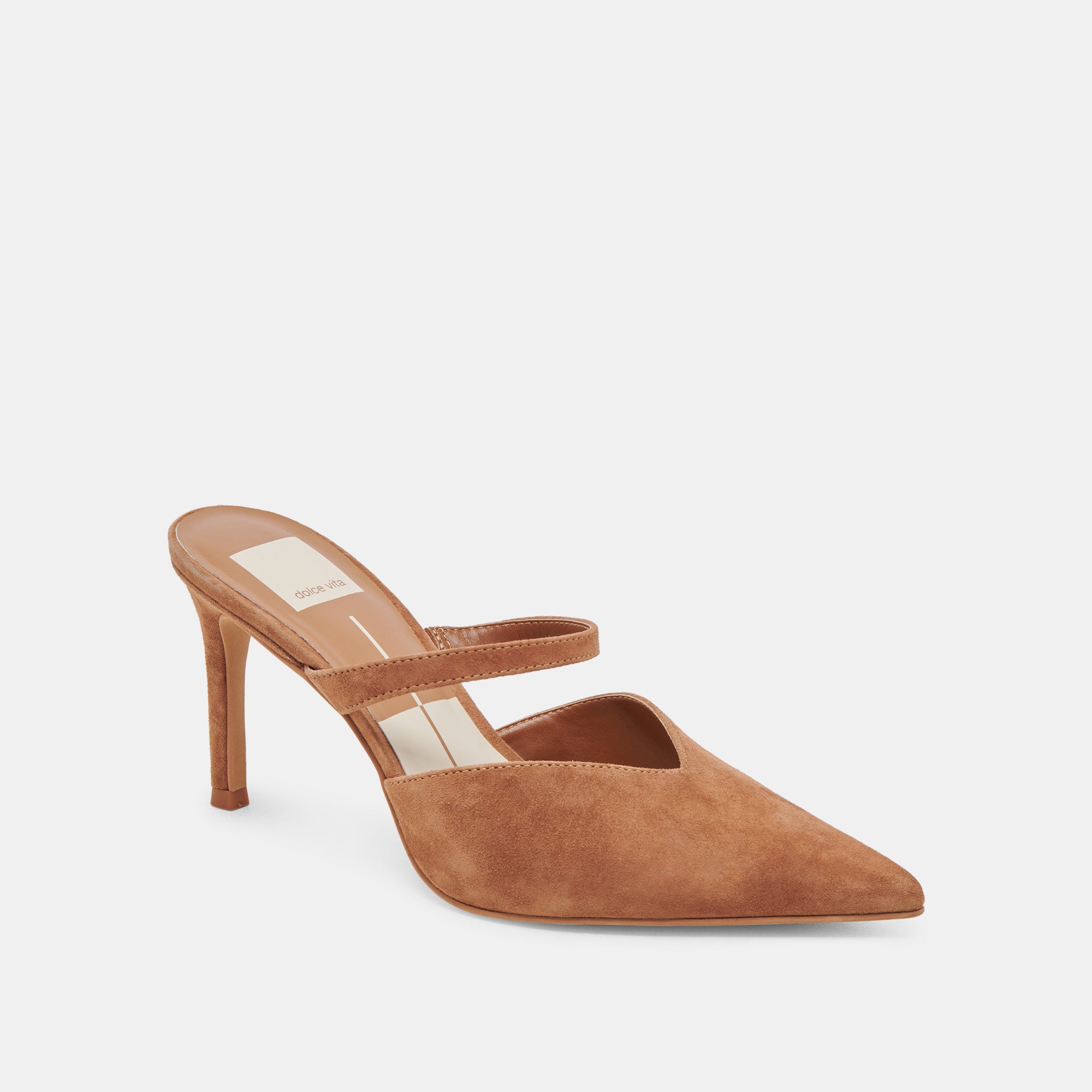 KANIKA Women's Suede High Heels - Comfortable Pumps for Work, Party & Wedding - Stylish Pecan Brown Dress Shoes for Women