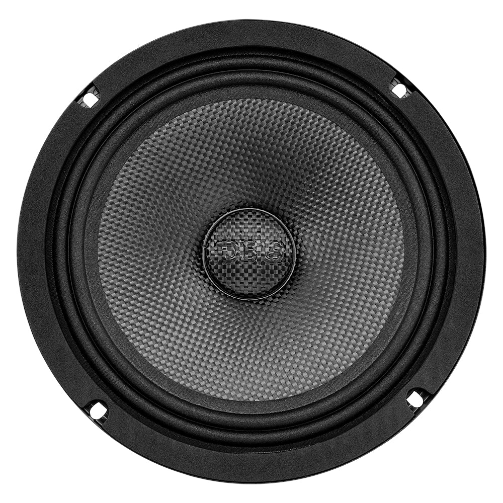 PRO 8 Shallow Carbon Fiber Water Resistant Mid Bass Loudspeaker - 275 Watts RMS 4 Ohm - Perfect for Marine Audio & Car Audio Systems