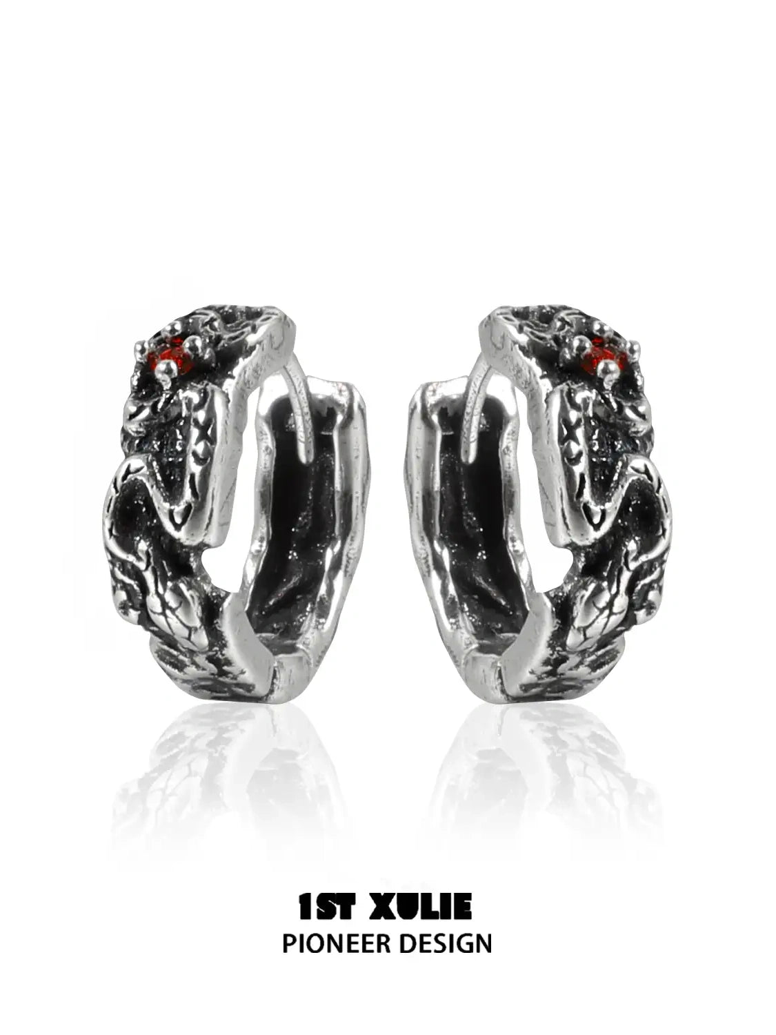 18k Platinum Plated Zircon Snake Bite Earrings for Women - Elegant Stud Earrings for Parties, Dating & Special Occasions