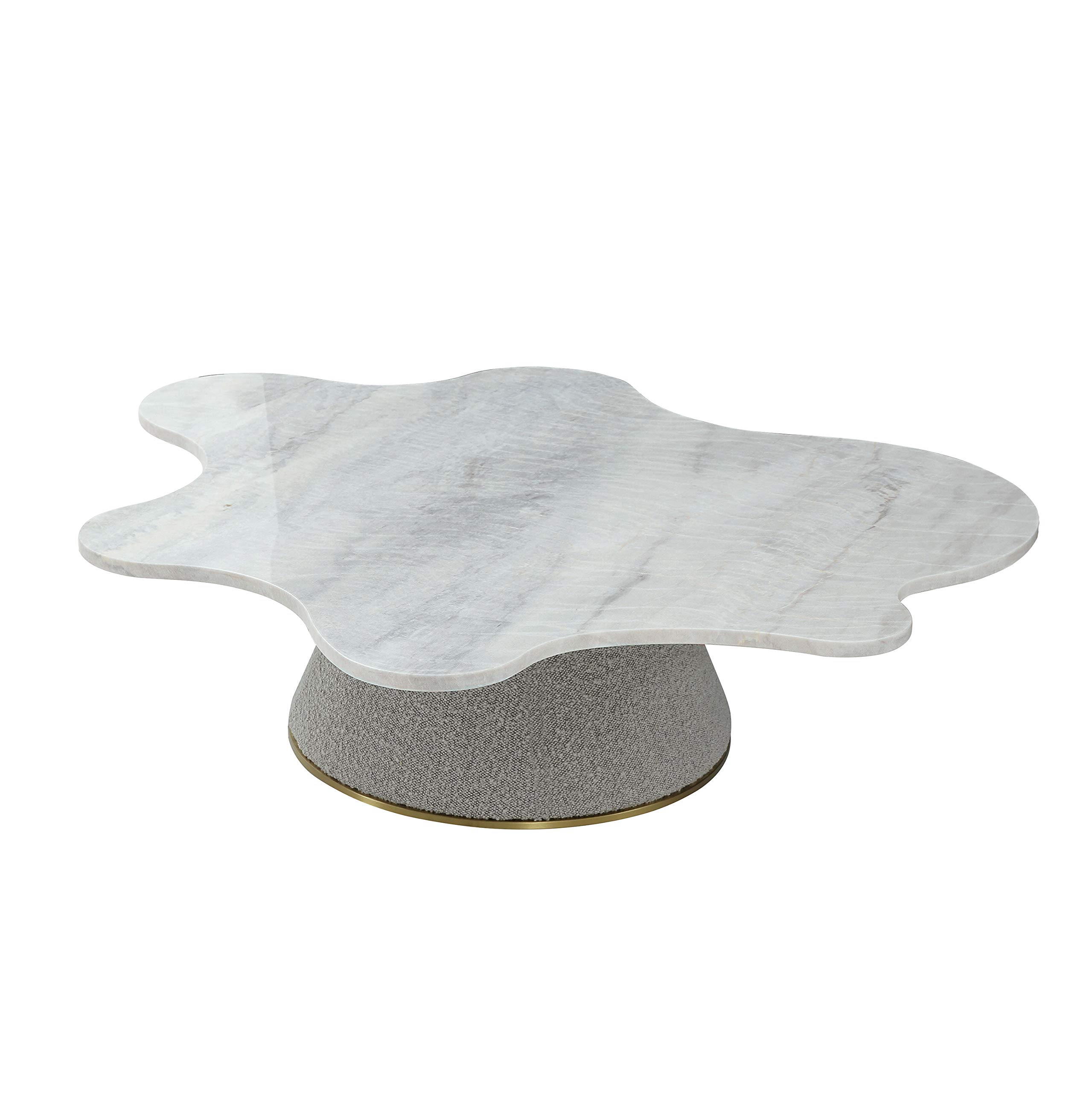 Pasargad Home Simona Real Marble Top Coffee Table - 47.2