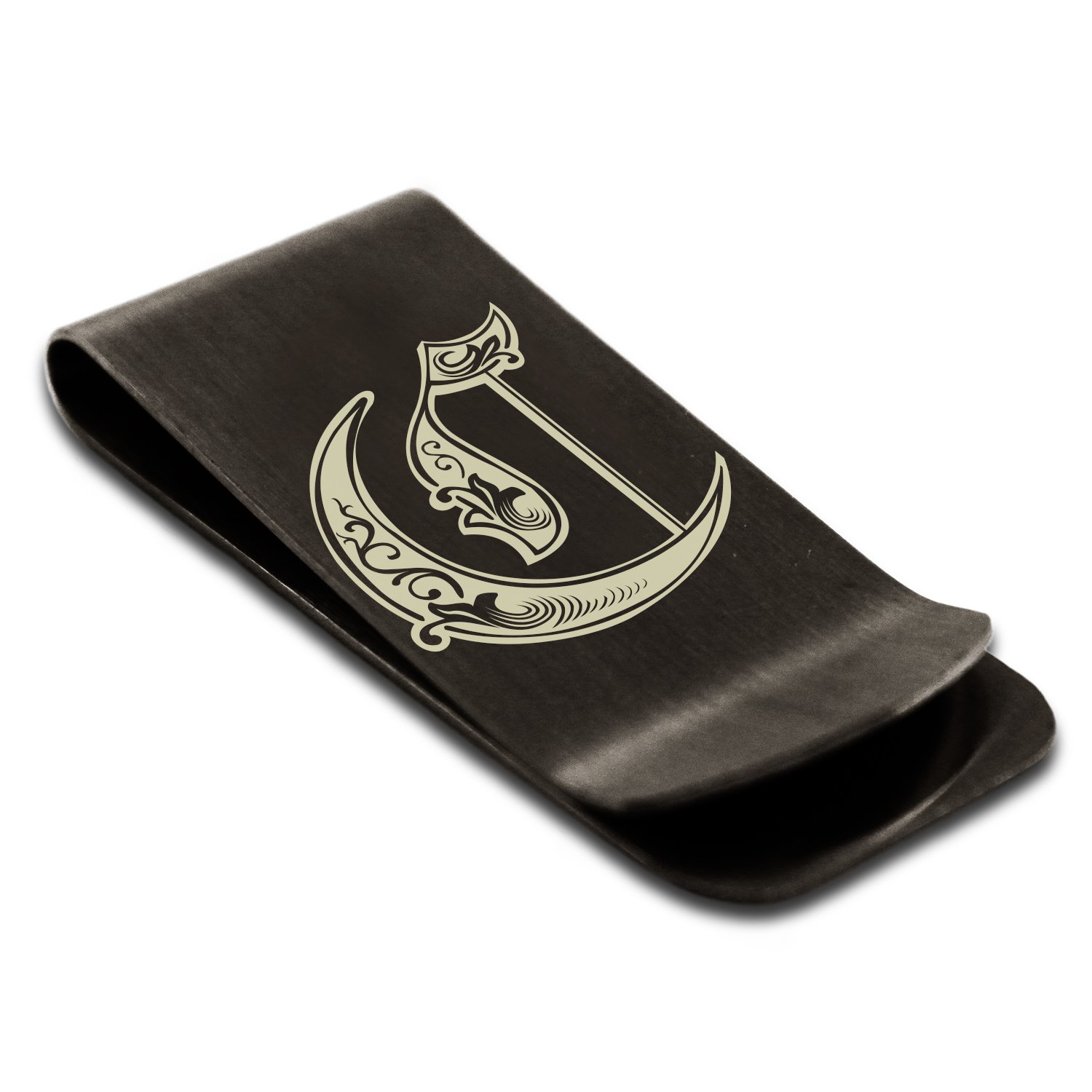 Premium Stainless Steel Letter C Monogram Money Clip - Personalized Engraved Credit Card Holder for Men - Perfect for Gifts, Weddings & Business Events