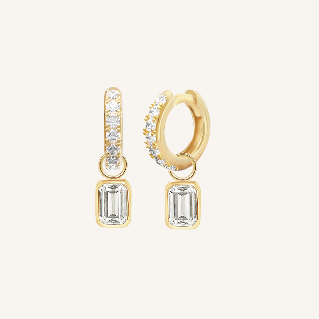Radiant Crystal Hoop Earrings for Women - Sparkling Cubic Zirconia Studs | Perfect for Parties, Weddings & Everyday Elegance