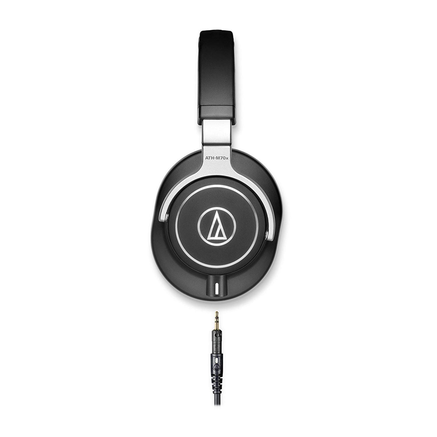 Audio-Technica ATH-M70x Professional Studio Monitor Headphones with Bamboo Wooden Headphone Stand Bundle - High-Fidelity Sound for Music Production, Recording & DJing (2-Piece Set)