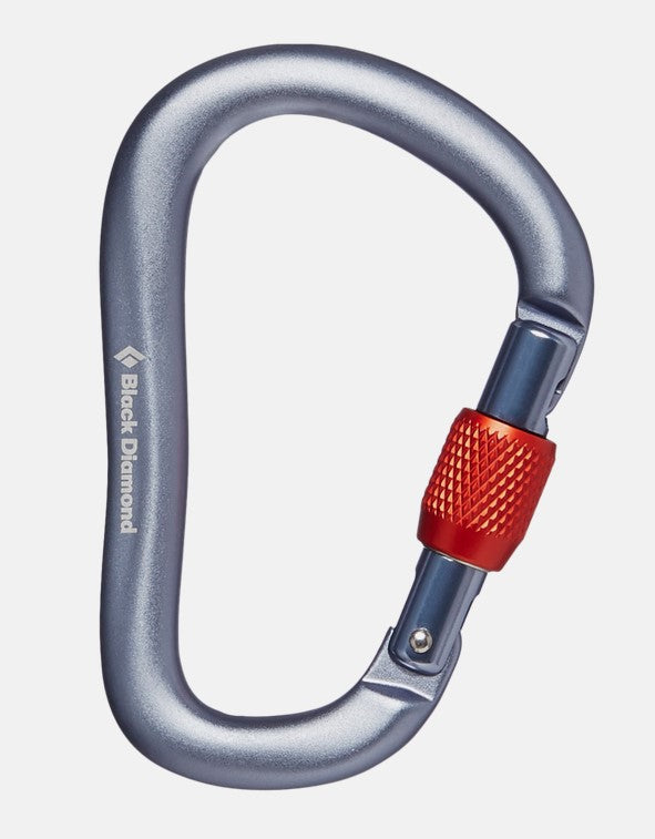Black Diamond RockLock Screw Gate Carabiner - Lightweight Locking Climbing Carabiner for Rock Climbing, Hiking & Outdoor Adventures - Durable Aluminum Alloy Safety Hook for Mountaineering & Gear Protection