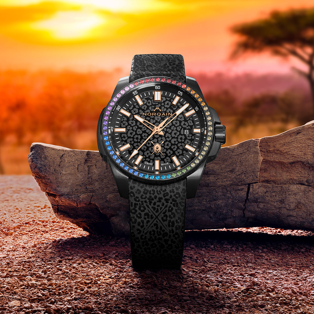 40mm Independence Hakuna Mipaka Watch with Rainbow Bezel - Perfect for Pride Events, LGBTQ+ Celebrations & Colorful Fashion Statements