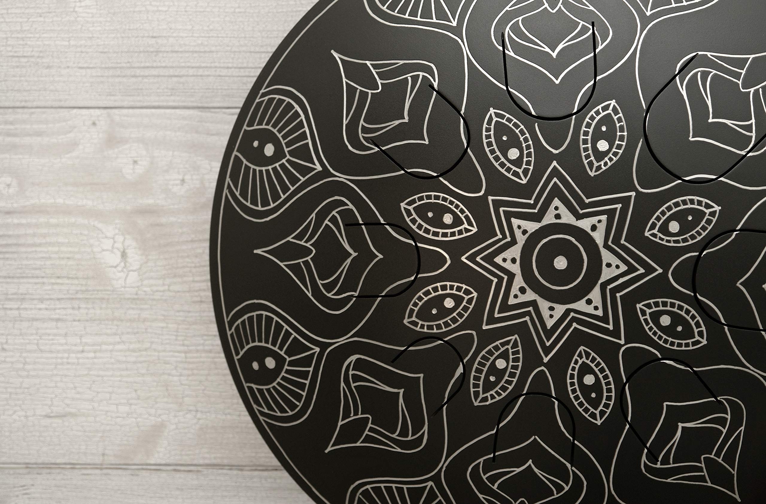 GUDA DRUM Freezbee Forest Handpan Steel Tongue Drum with Free Mallets - Perfect for Meditation, Yoga, Music Therapy & Outdoor Relaxation