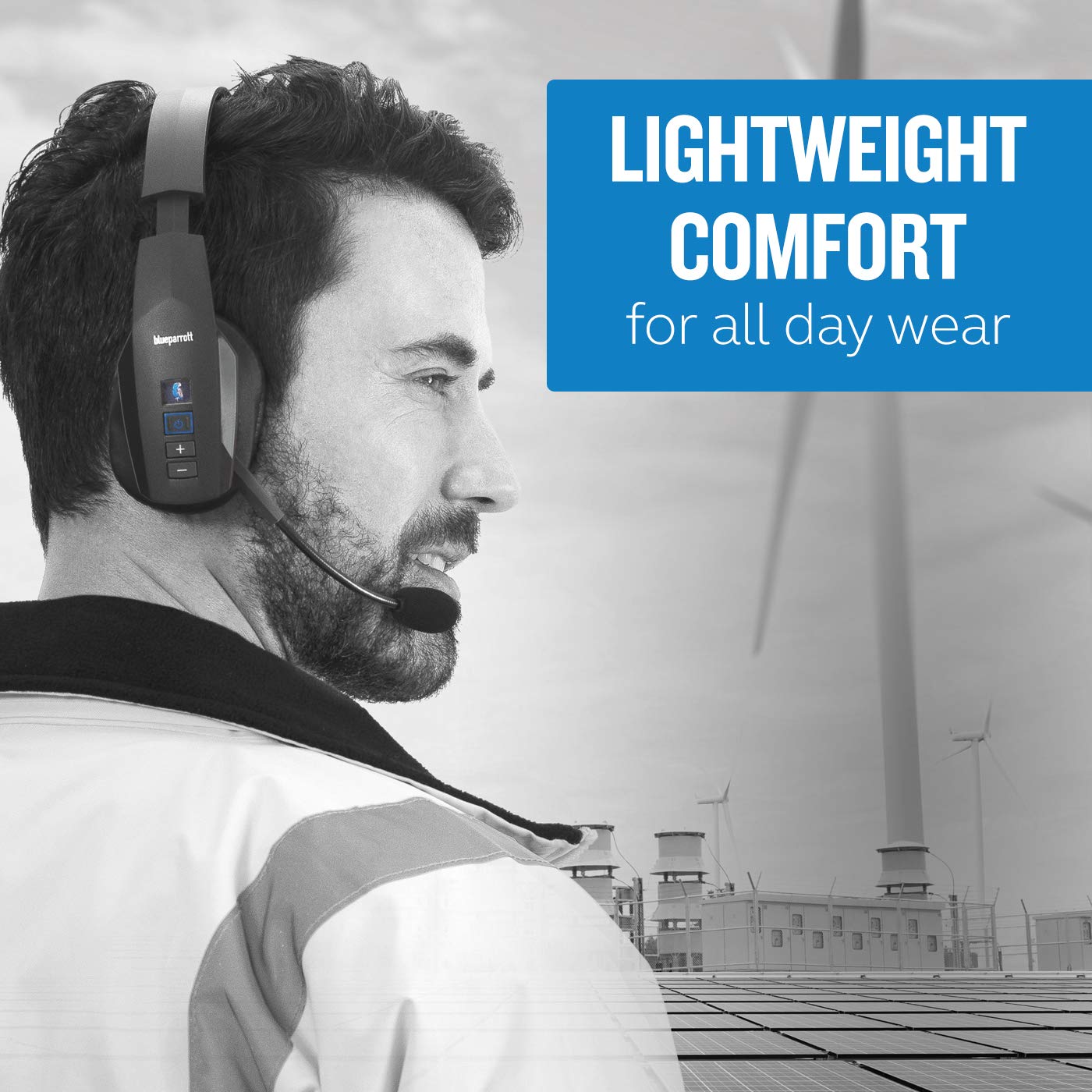 BlueParrott B450-XT Noise Cancelling Bluetooth Headset - Premium Wireless Headphones with 24-Hour Battery Life, Long Range & Comfortable Design for Truck Drivers, Call Centers & Remote Work