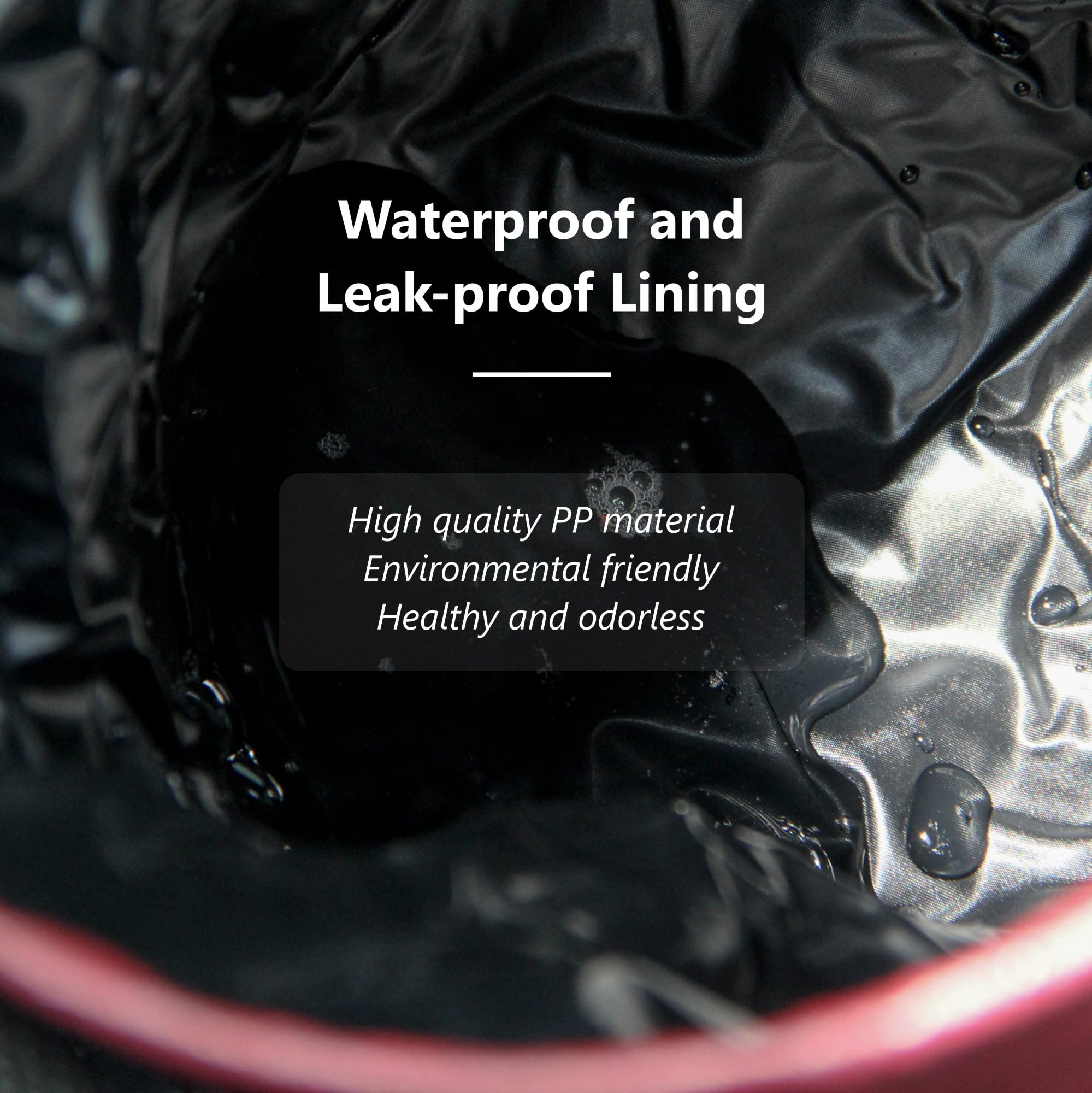 Waterproof PU Leather Collapsible Hanging Car Trash Can - Portable Pop Up Garbage Bin for Vehicles (1 Pack, Red) | Ideal for Road Trips, Commuting & Keeping Your Car Clean