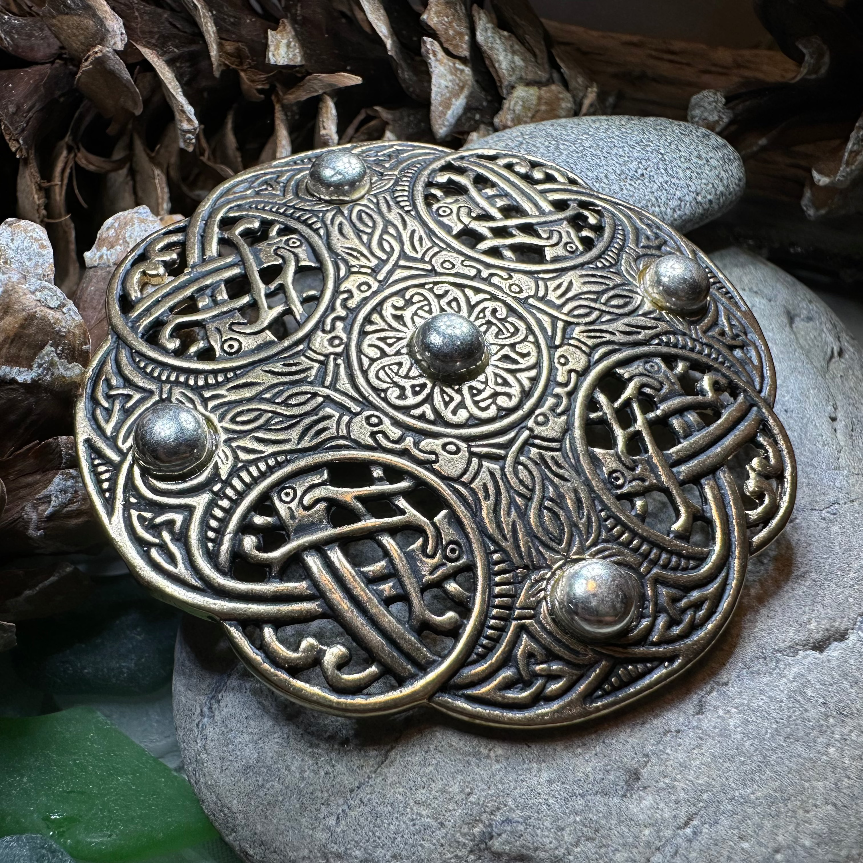 Authentic Anglo-Saxon Galloway Brooch - Viking Jewelry for Men & Women - Medieval Norse Brooch for Costumes, Reenactments & Historical Collections