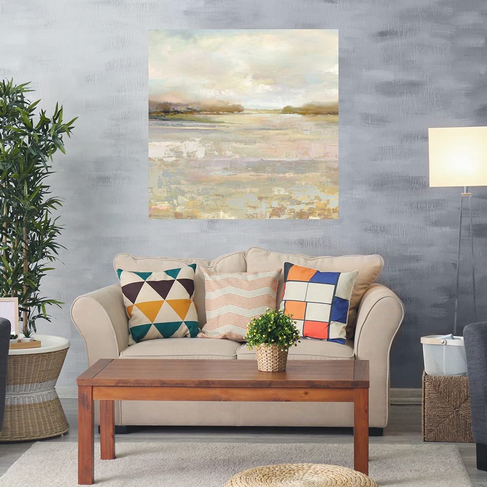 Paul Duncan Tranquil Terrain Fine Art Canvas Wall Decor - 48x48 Inches Ready to Hang - Perfect for Living Room, Bedroom, Office & More - Modern Abstract Landscape Painting for Home & Commercial Spaces
