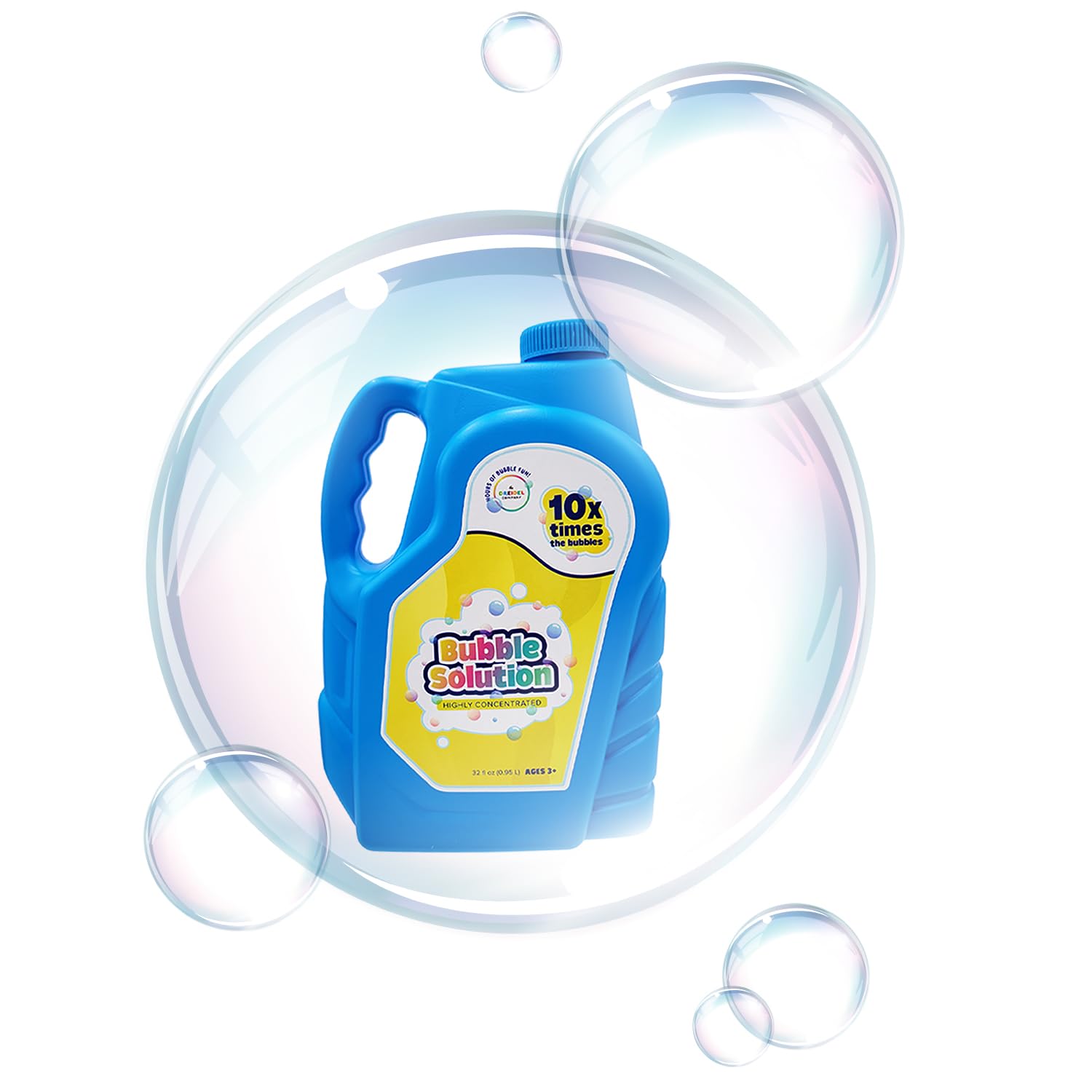 Non-Toxic Bubble Solution Refill 32oz - for Bubble Machines & Toys (2-Pack) - Perfect for Parties & Outdoor Play