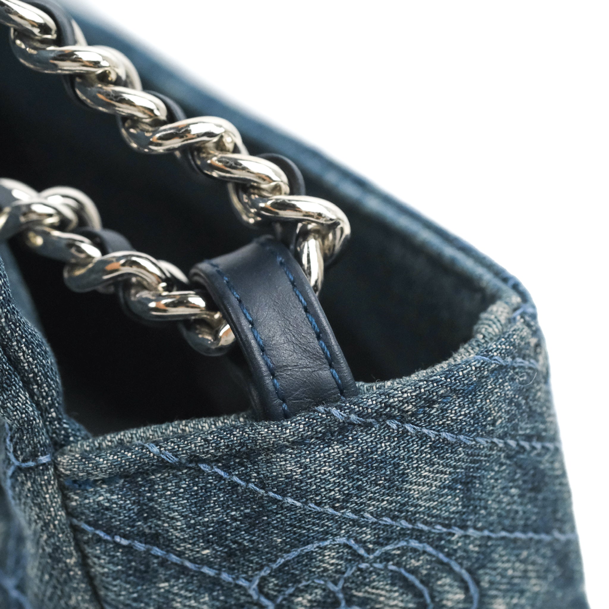 Chanel Camellia Embroidered Flap Bag in Blue Washed Denim with Silver Hardware - Luxury Designer Crossbody Bag for Women, Perfect for Date Night & Special Occasions
