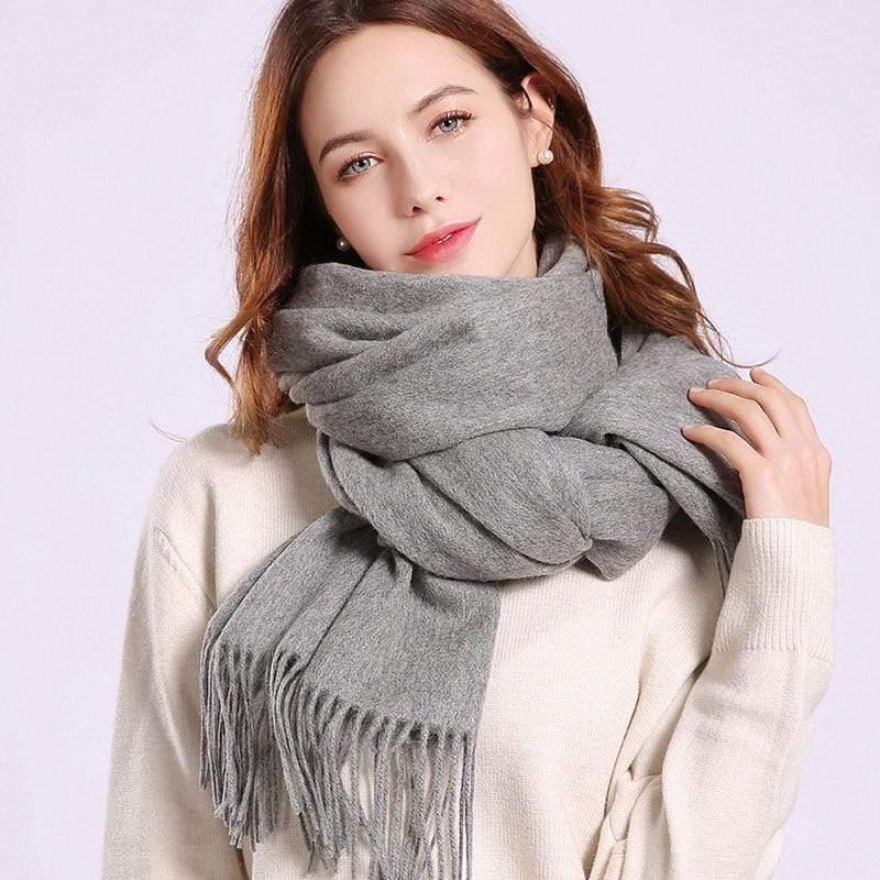 100% Real Wool Scarf for Women - Soft & Warm Winter Scarves - Perfect for Cold Weather, Outdoor Activities & Fashion Accessories