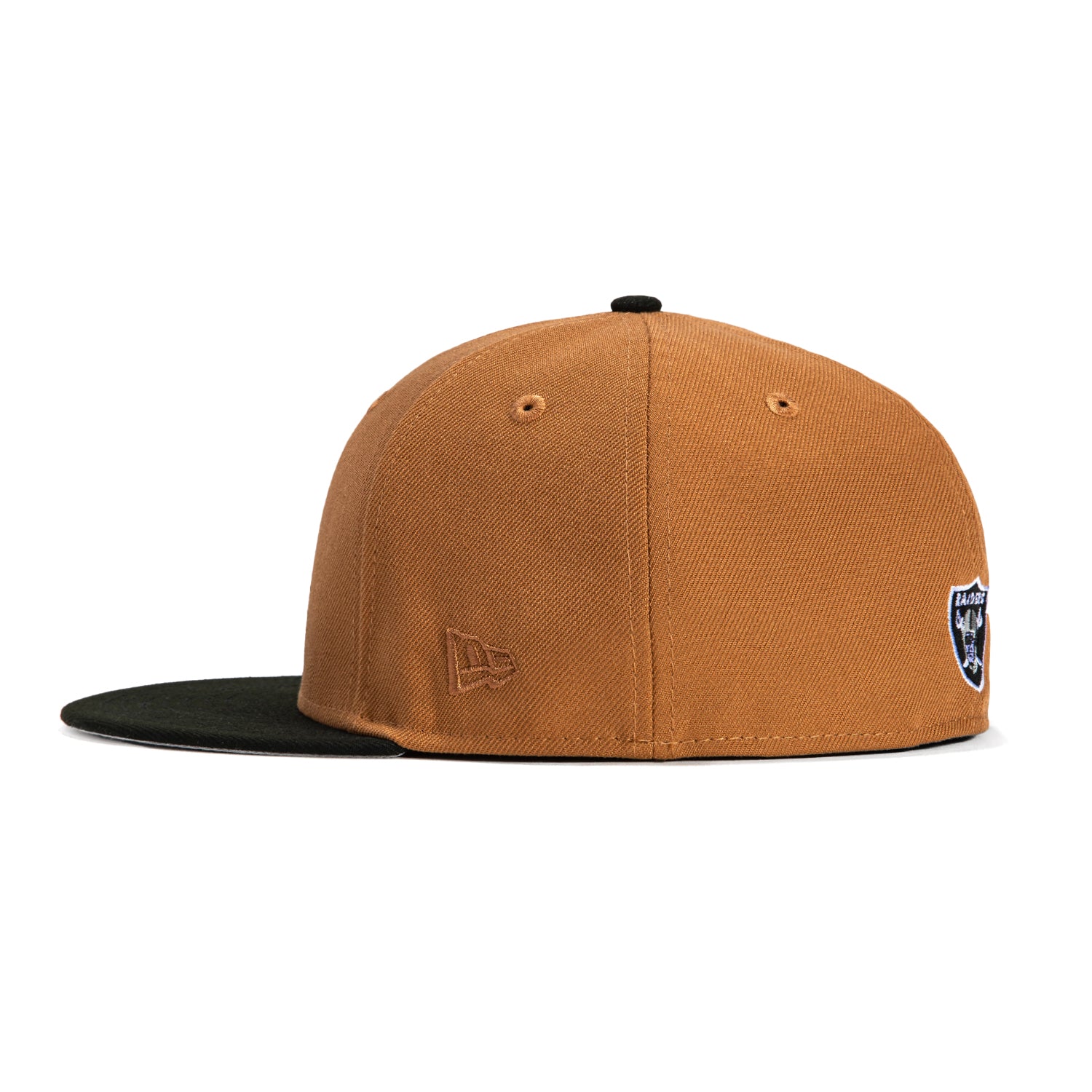 New Era 59Fifty Las Vegas Raiders 50th Anniversary Patch Snapback Hat - Khaki & Black - Official NFL Licensed Cap for Football Fans & Collectors - Perfect for Game Day, Tailgating & Sports Memorabilia Collection