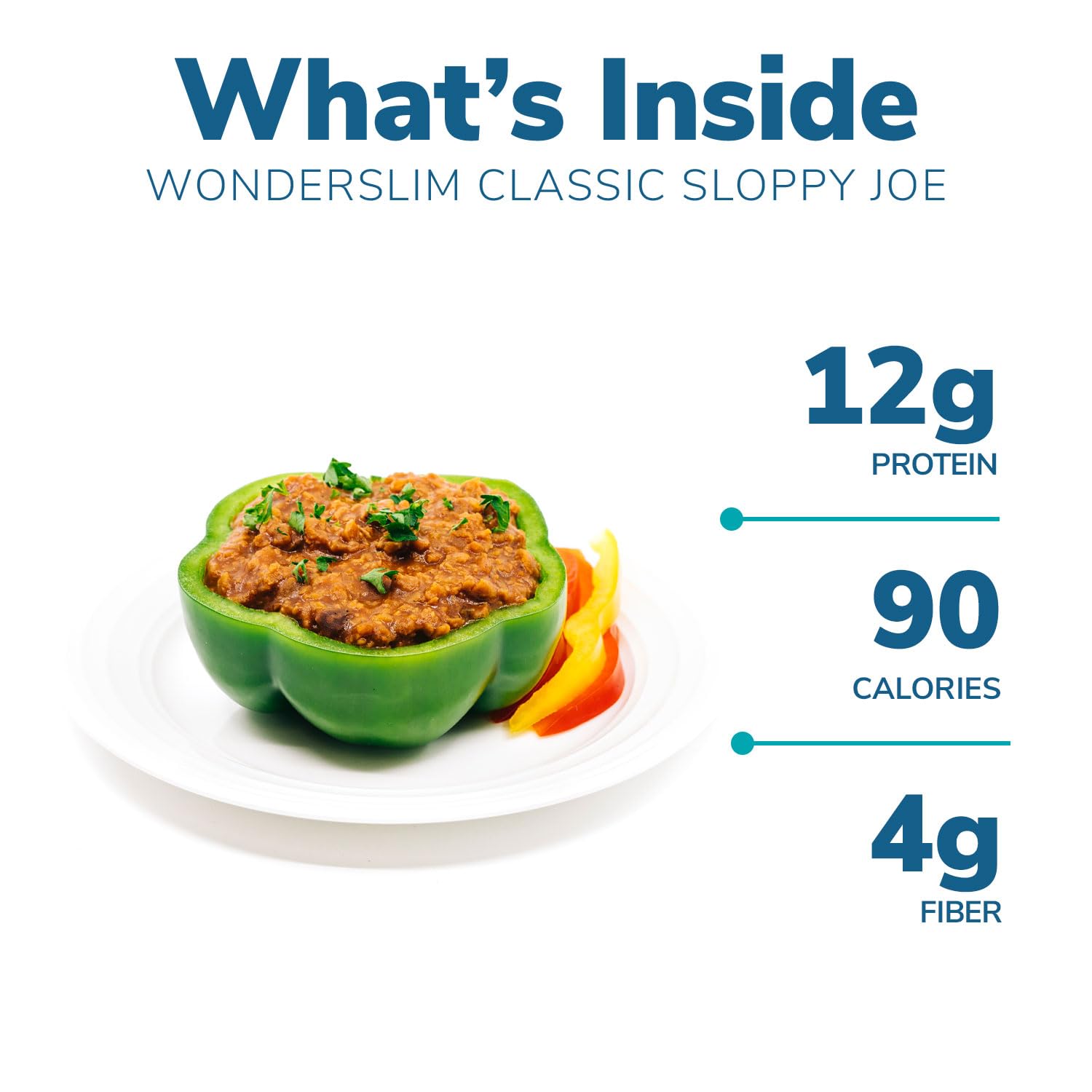 WonderSlim High Protein Sloppy Joe Mix - 12g Protein per Serving, Gluten Free, Low Carb (7 Packets) | Quick & Easy Meal Prep for Weight Loss & Healthy Lifestyle
