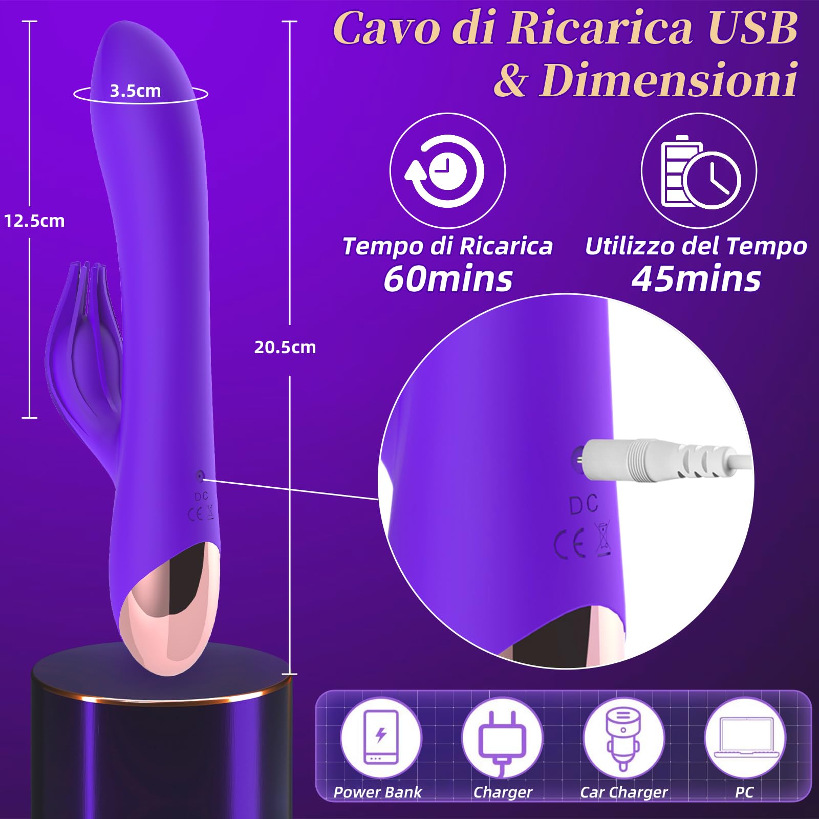 Realistic 10-Speed G-Spot Vibrator for Women - Purple Squirting Dildo with Multiple Vibration Modes - Adult Sex Toy for Couples & Solo Play - Perfect for Bedroom Fun & Sensual Exploration