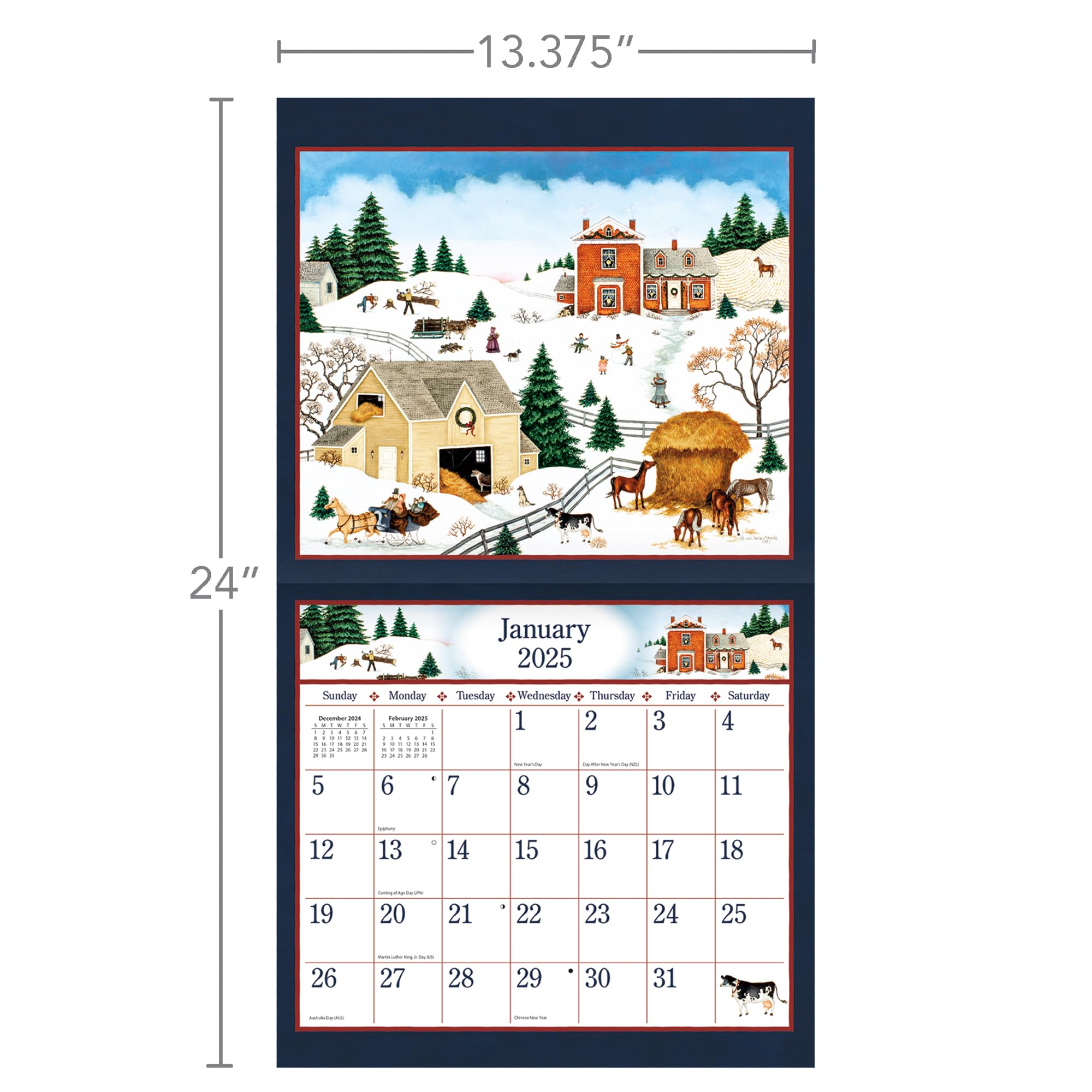 Lang & Linda Nelson 2025 Wall Calendar - Premium Stock Market & Finance Planner - Perfect for Investors, Traders & Financial Enthusiasts - Home & Office Decor