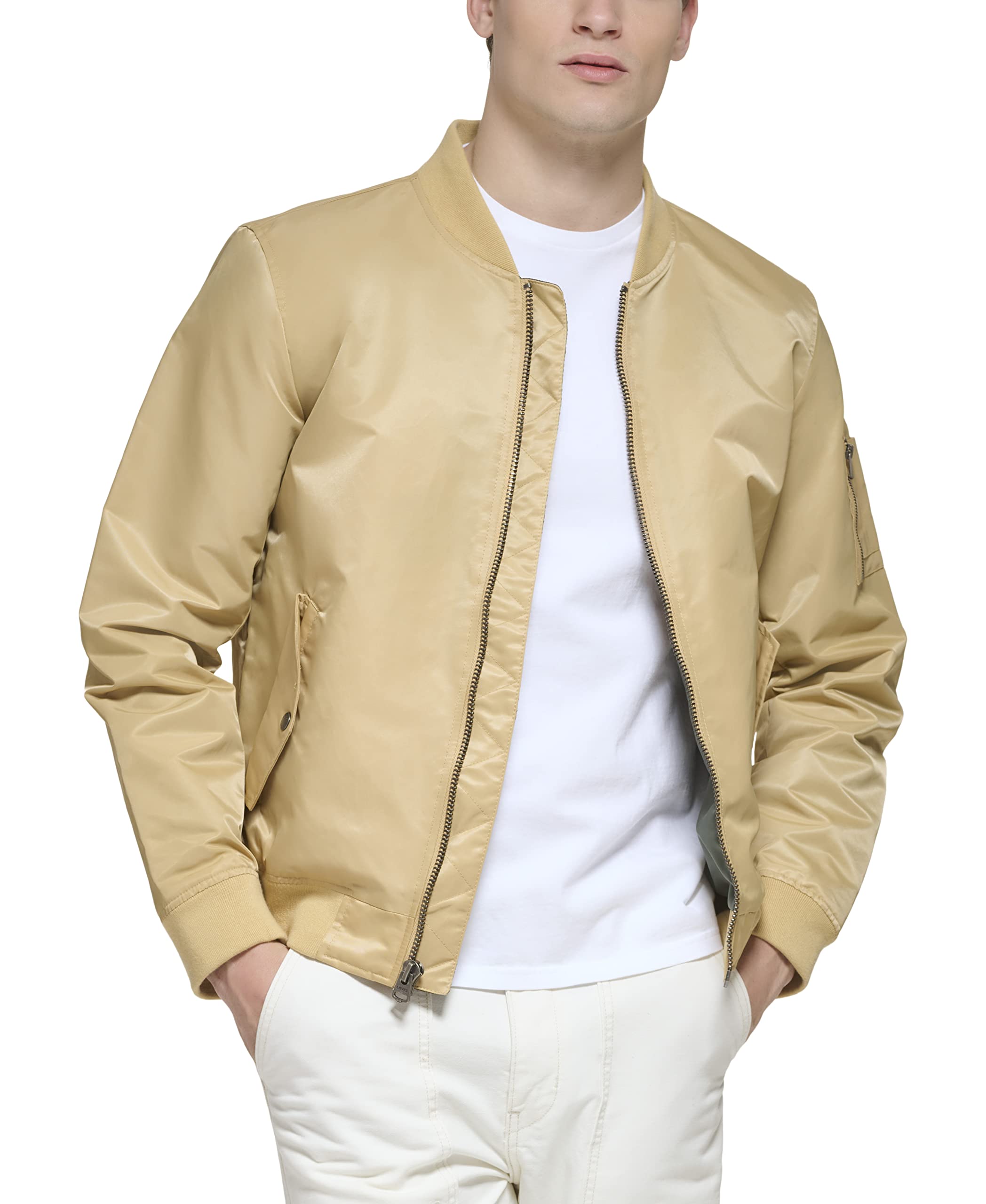 Levi's Men's MA-1 Flight Lightweight Zip-Up Bomber Jacket - Classic Military Style Outerwear for Casual Wear & Travel | Perfect for Everyday Use, Outdoor Adventures & Street Fashion