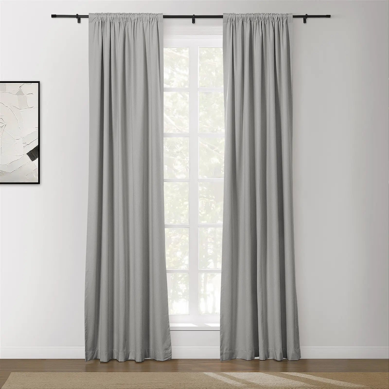 Lila 100% Blackout Curtains - Soft Blackout Drapes for Bedroom & Nursery - Light Blocking Window Treatments for Better Sleep
