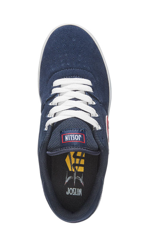 Etnies Joslin Youth Skate Shoes for Boys & Girls - Navy/Red/White | Lightweight & Durable for Skateboarding, Streetwear & Casual Wear