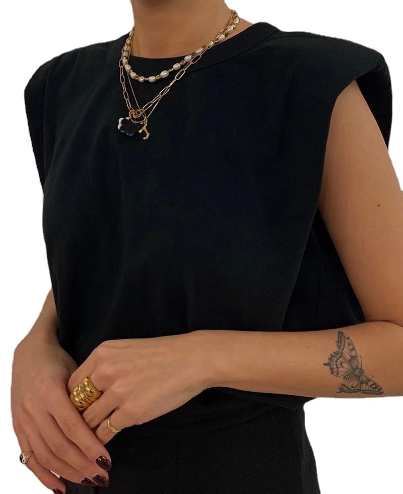 Trendy Women's Y2K Sleeveless Crop Top - Aesthetic E-Girl Fashion Basic Tank Top & Cami Vest | Perfect for Summer Outfits, Music Festivals & Streetwear Looks