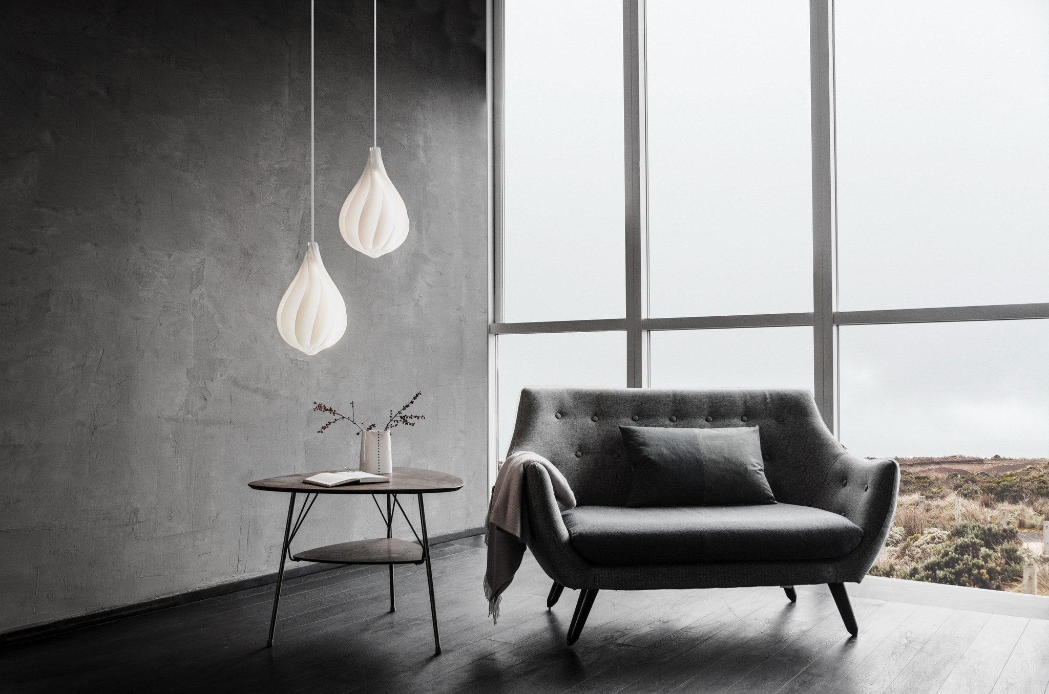 Modern Alva Pendant Light - Sleek Scandinavian Design Glass Ceiling Lamp for Kitchen Island, Dining Room & Bedroom Lighting